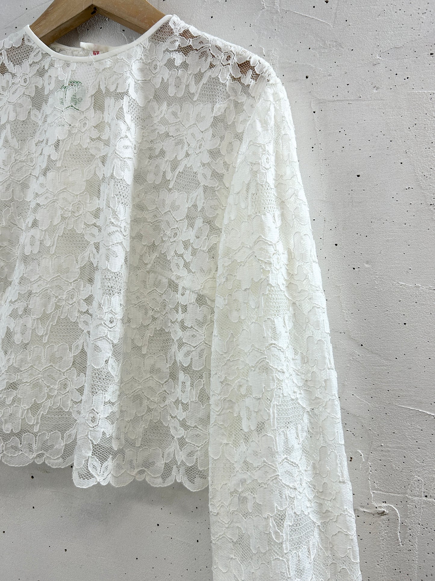 Vintage White Lace Blouse [F32575]