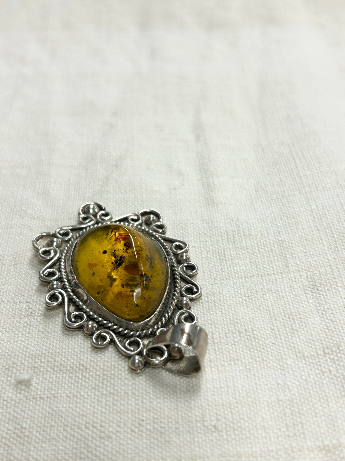 Vintage 925 Silver MEXICO Pendant Top [J30537]