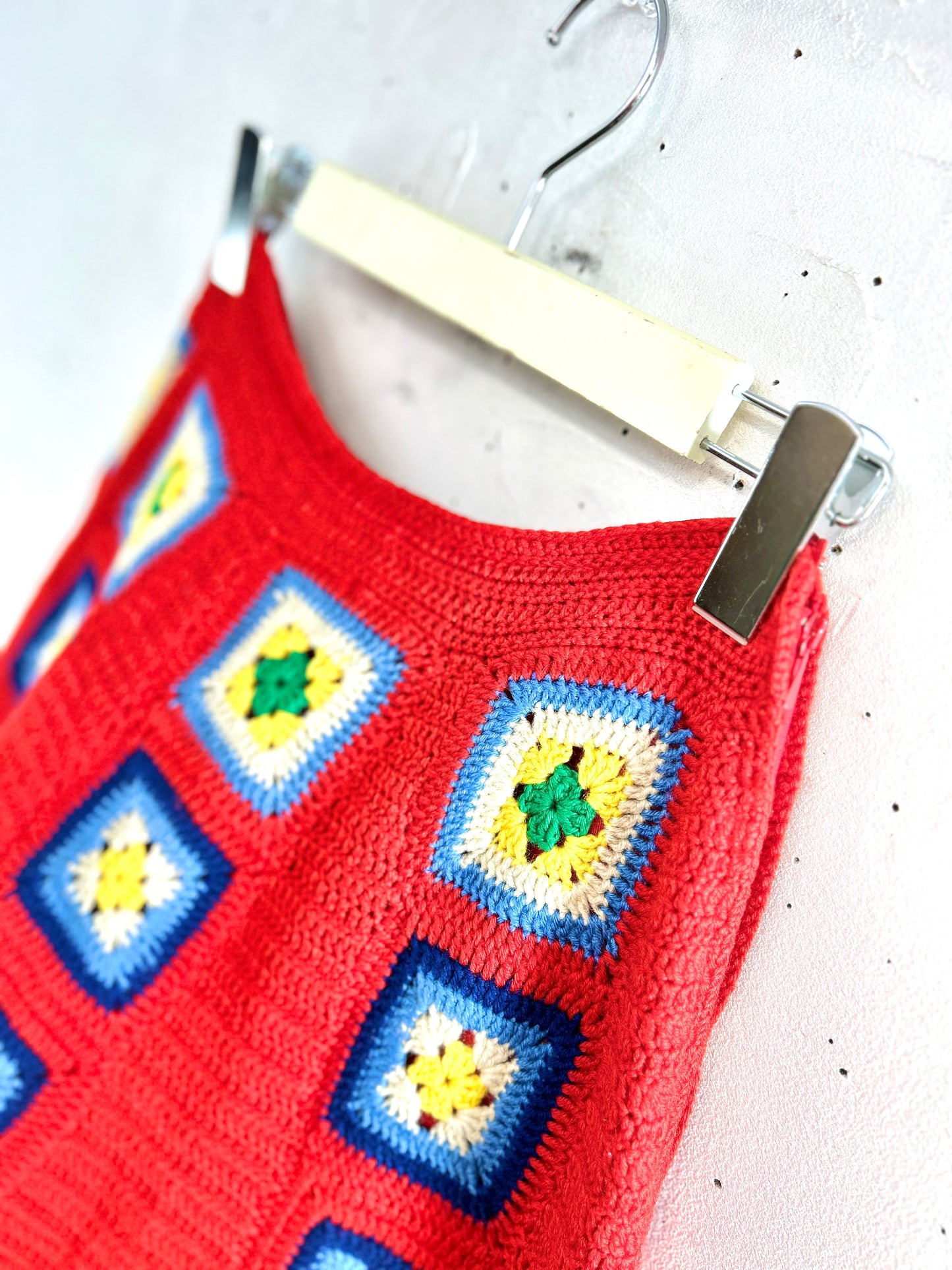 '70s Vintage Granny Square Skirt [A31472]