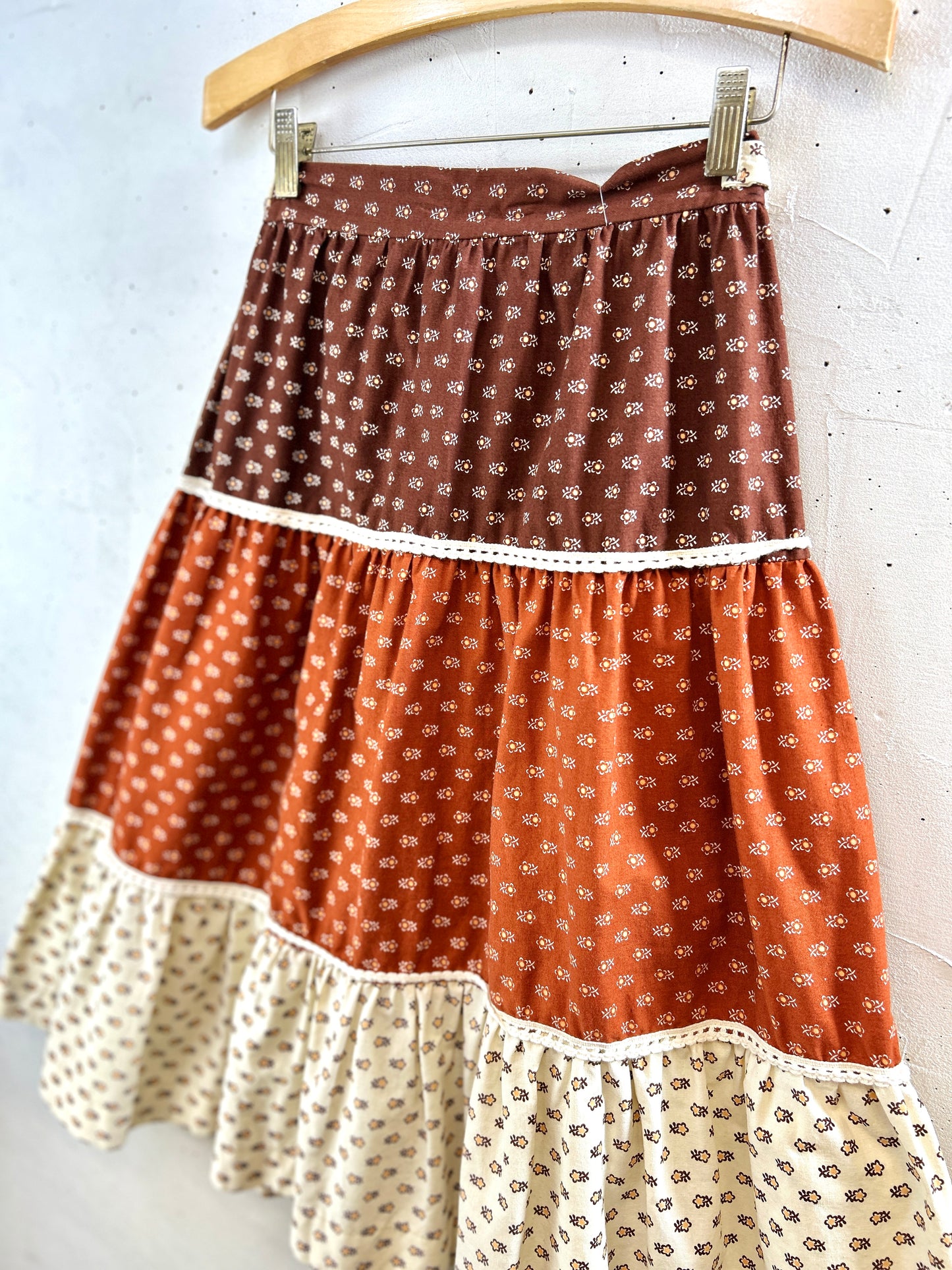 '70s Vintage Tiered Skirt [H30940]