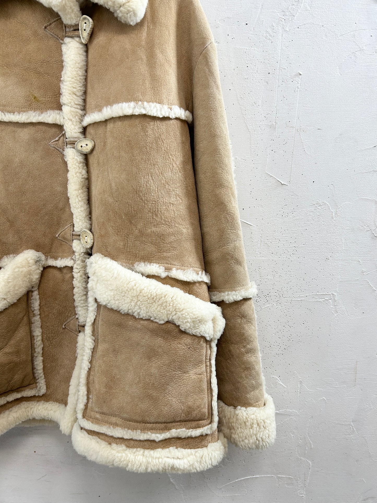 Vintage Mouton Coat [L31114]