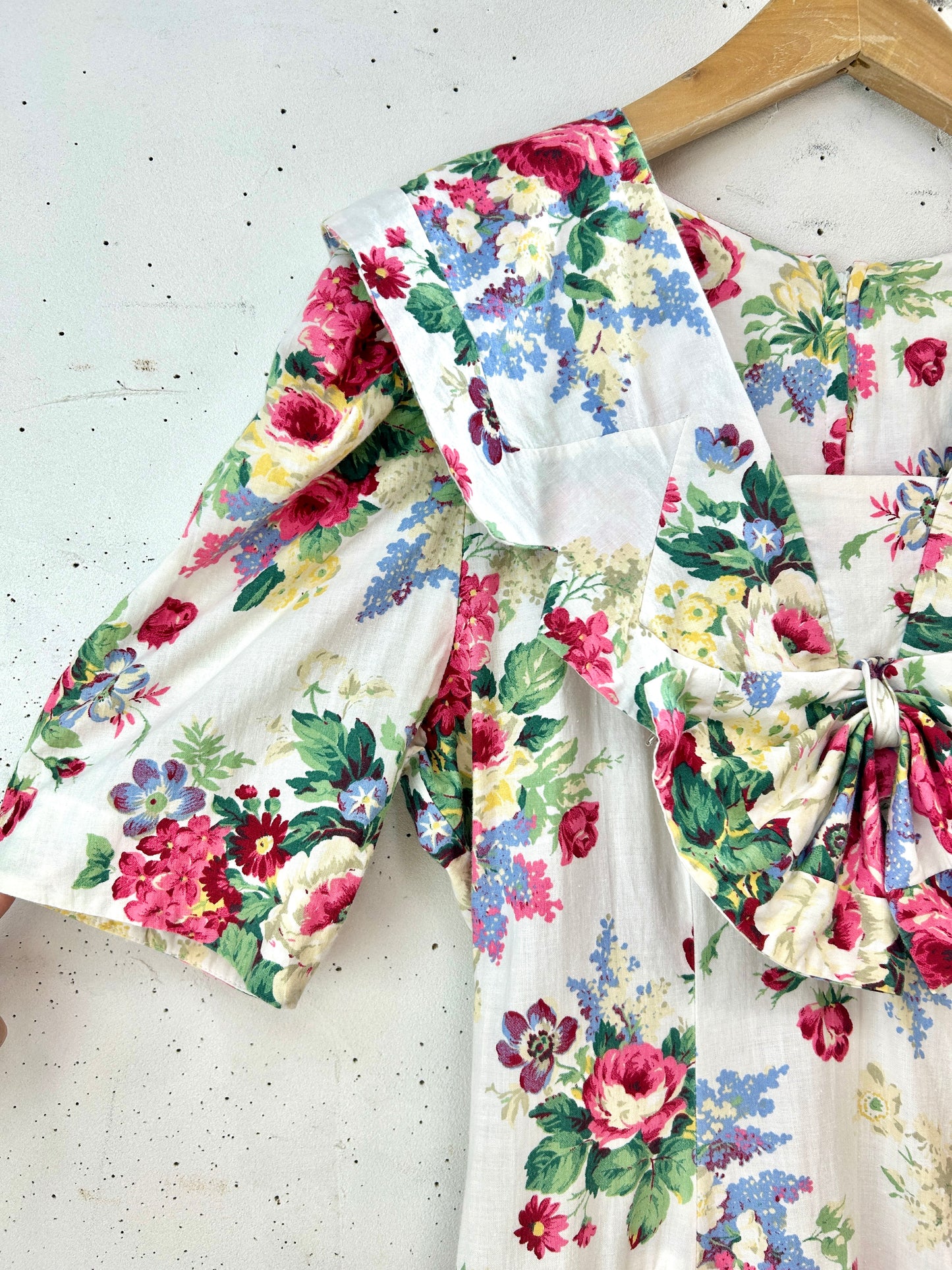 Vintage Sailor Collar Dress MADE IN USA [G33245]