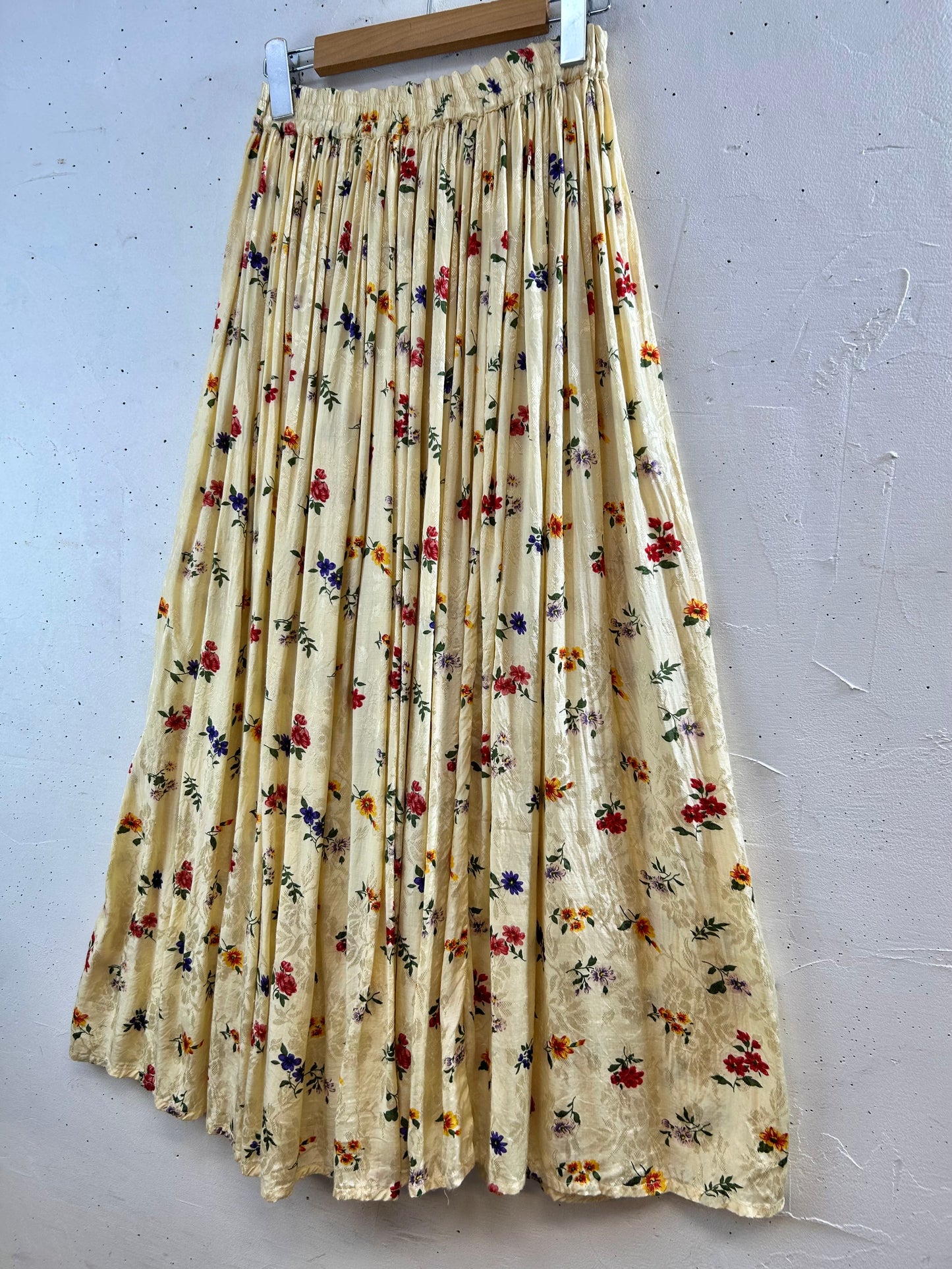 Vintage Rayon Skirt MADE IN INDIA [F30548]