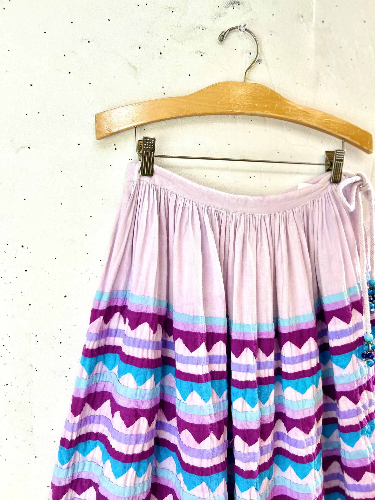Vintage Cotton Patchwork Skirt MADE IN INDIA [H30813]