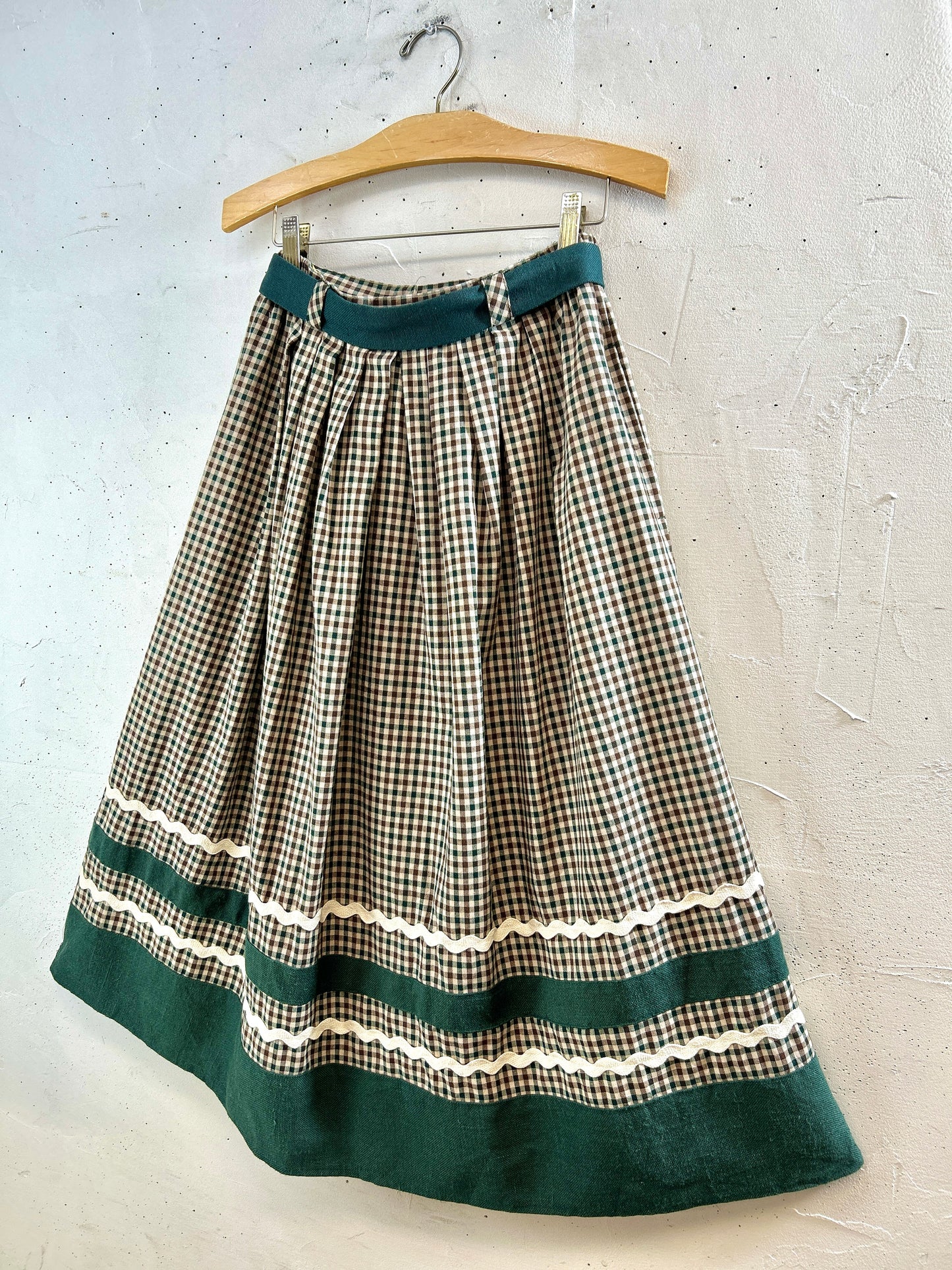 Vintage Plaid Skirt [K30889]