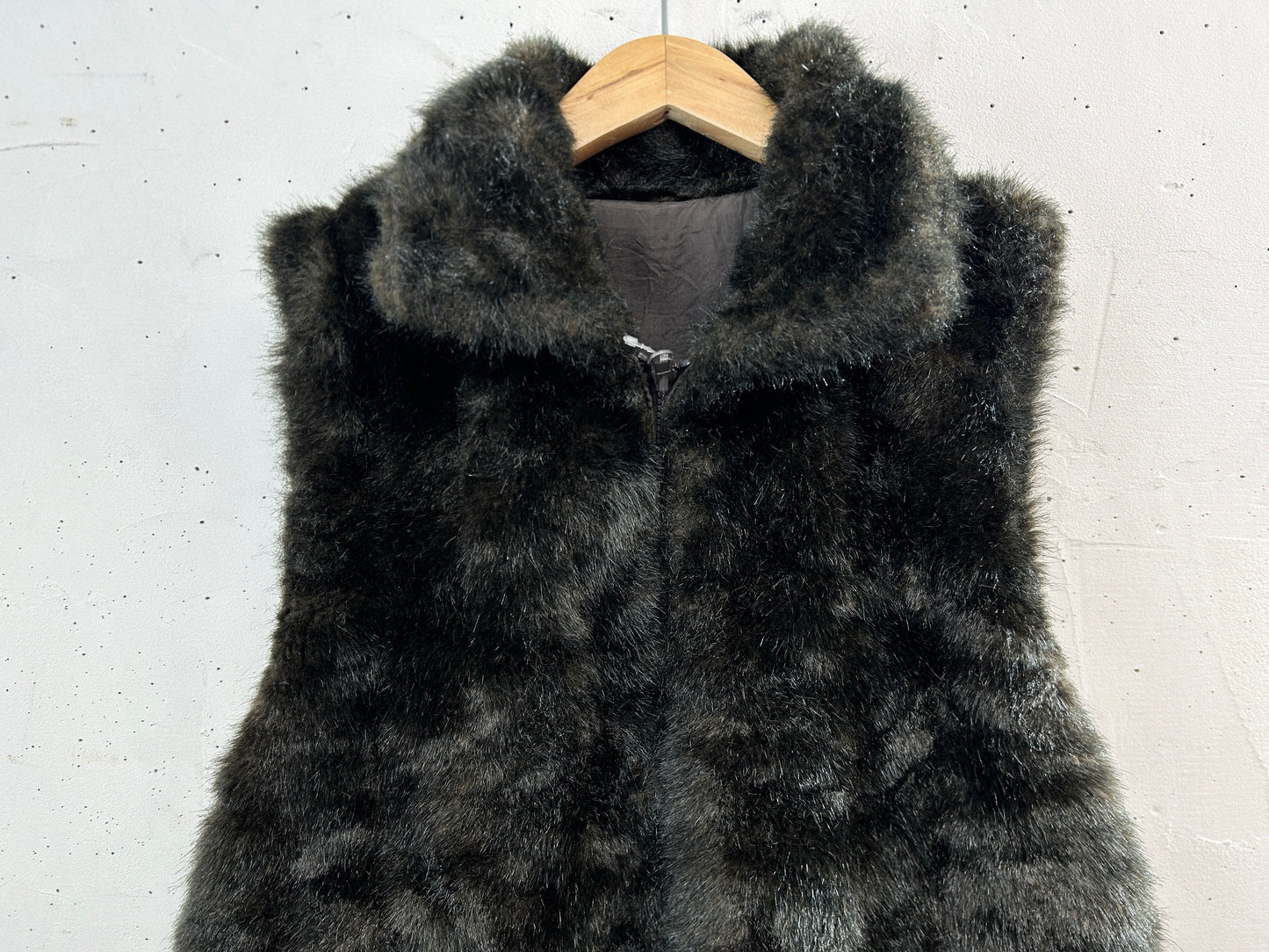 Vintage Eco Fur Vest [L31048]