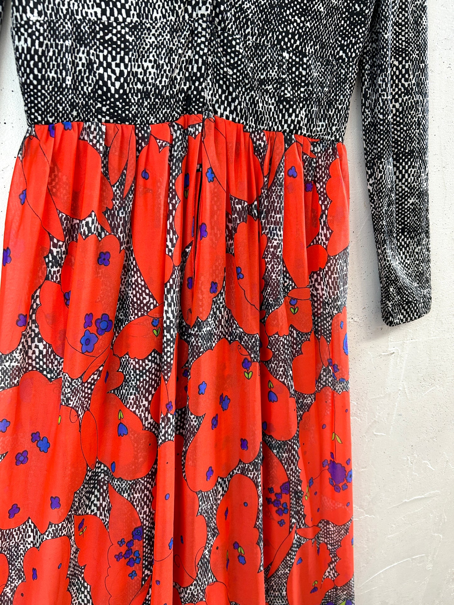 ’70s Vintage Flower Dress [H33676]