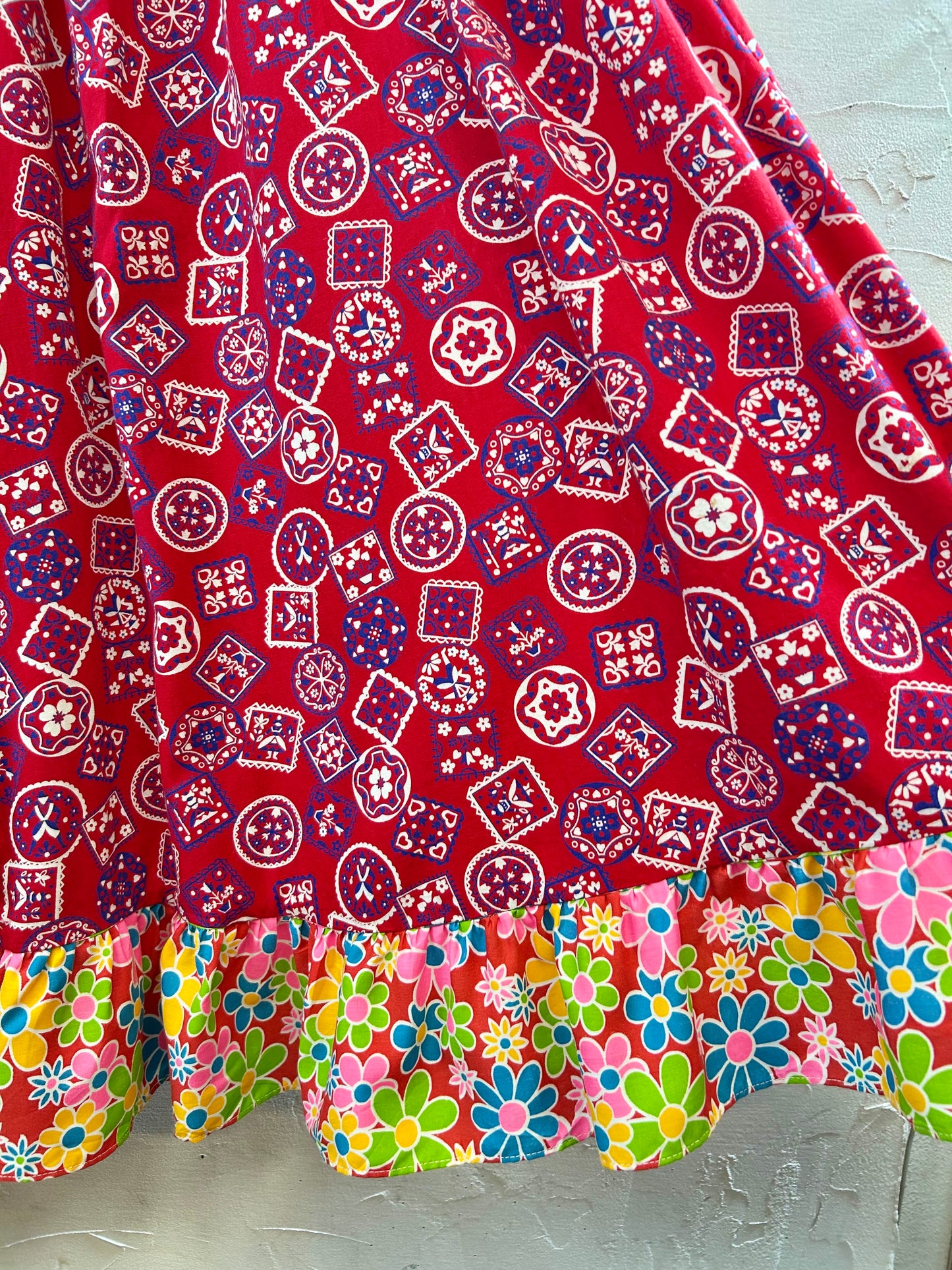 ’70s Vintage Crazy Pattern Skirt 〜Made Specially〜 [G30730]