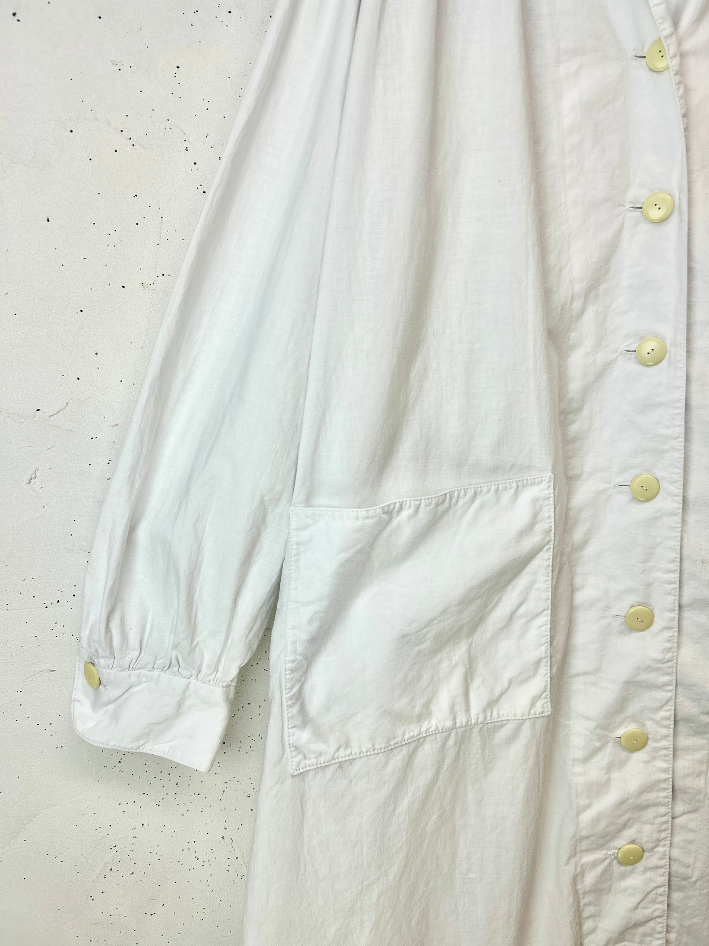 ’50s Vintage White Work Coat  [J30609]