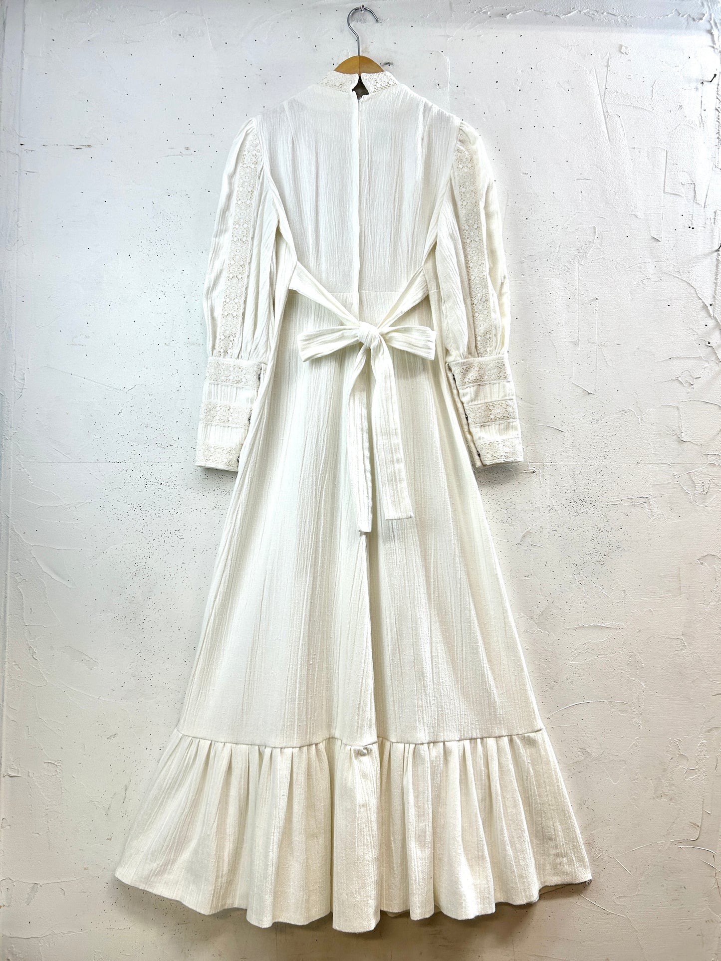 '70s Vintage White Dress  [H33499]
