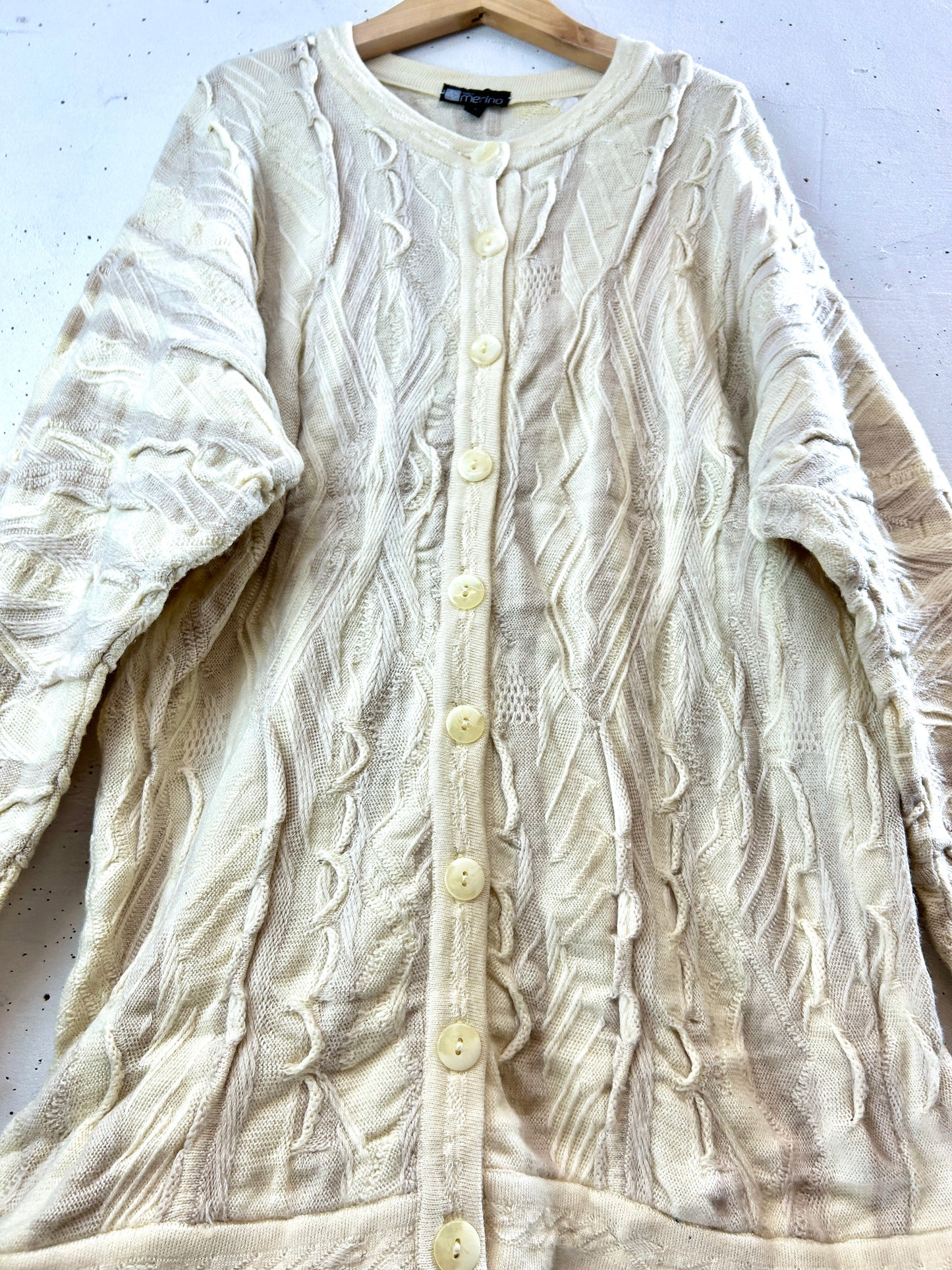 Vintage Crazy 3D Knit Cardigan AUSTRALIAN MADE [I30264]