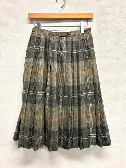 Vintage Plaid Skirt [L29184]