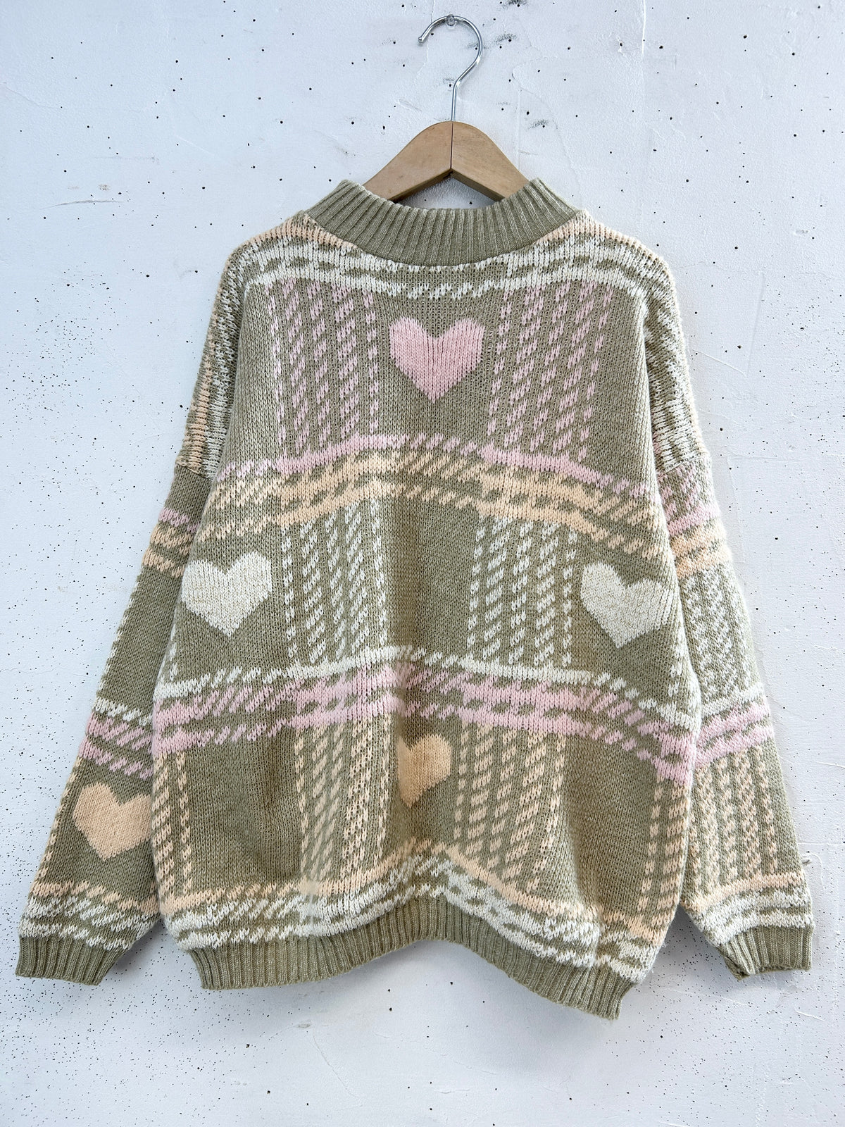 '80s Vintage Fancy Knit Sweater MADE IN USA [I33908]