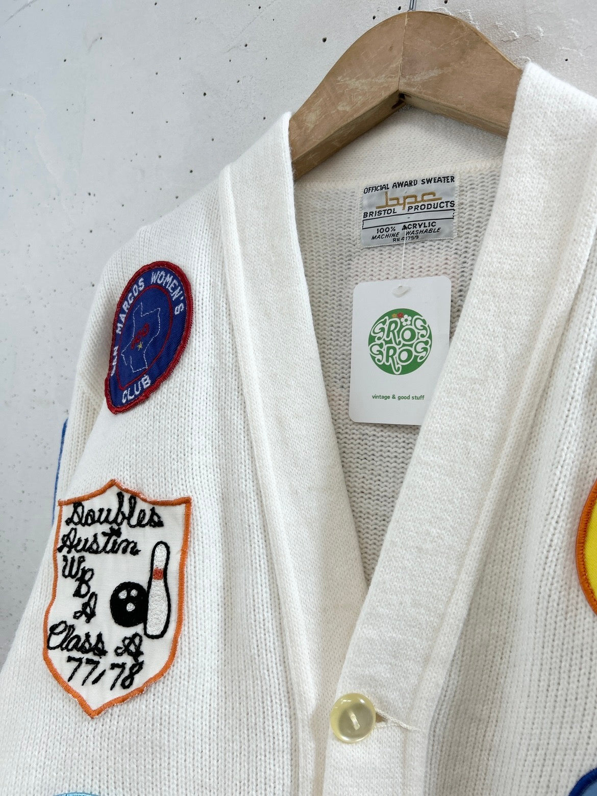 '70s Vintage Patch Cardigan [D32074]
