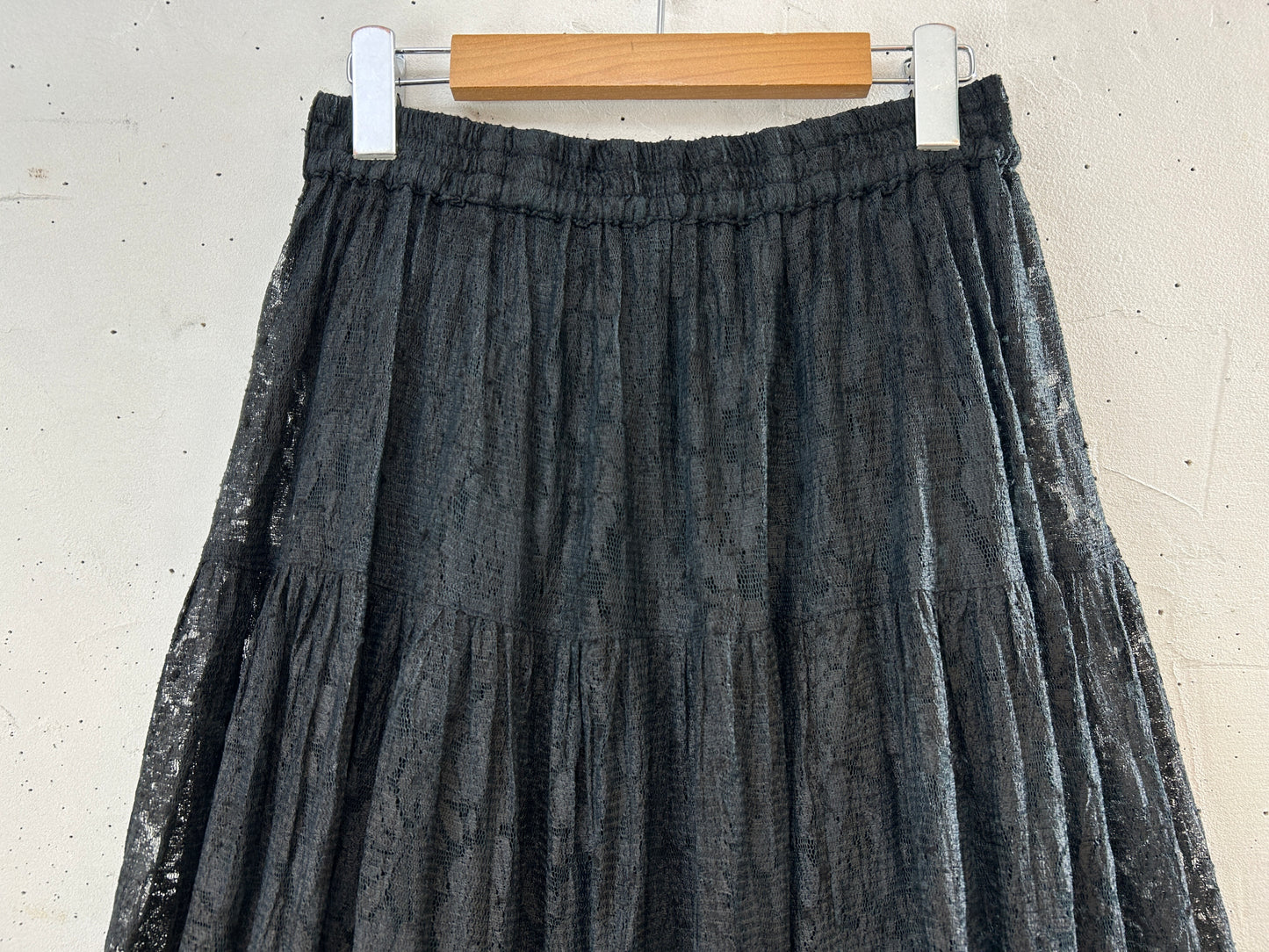 Vintage  Black Lace Skirt [H30883]