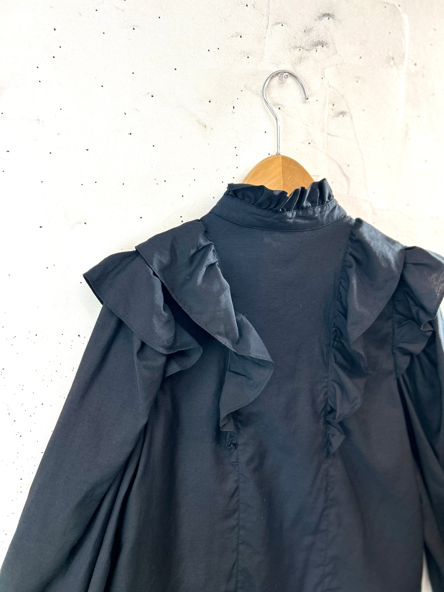 Vintage Black Blouse  [K30862]