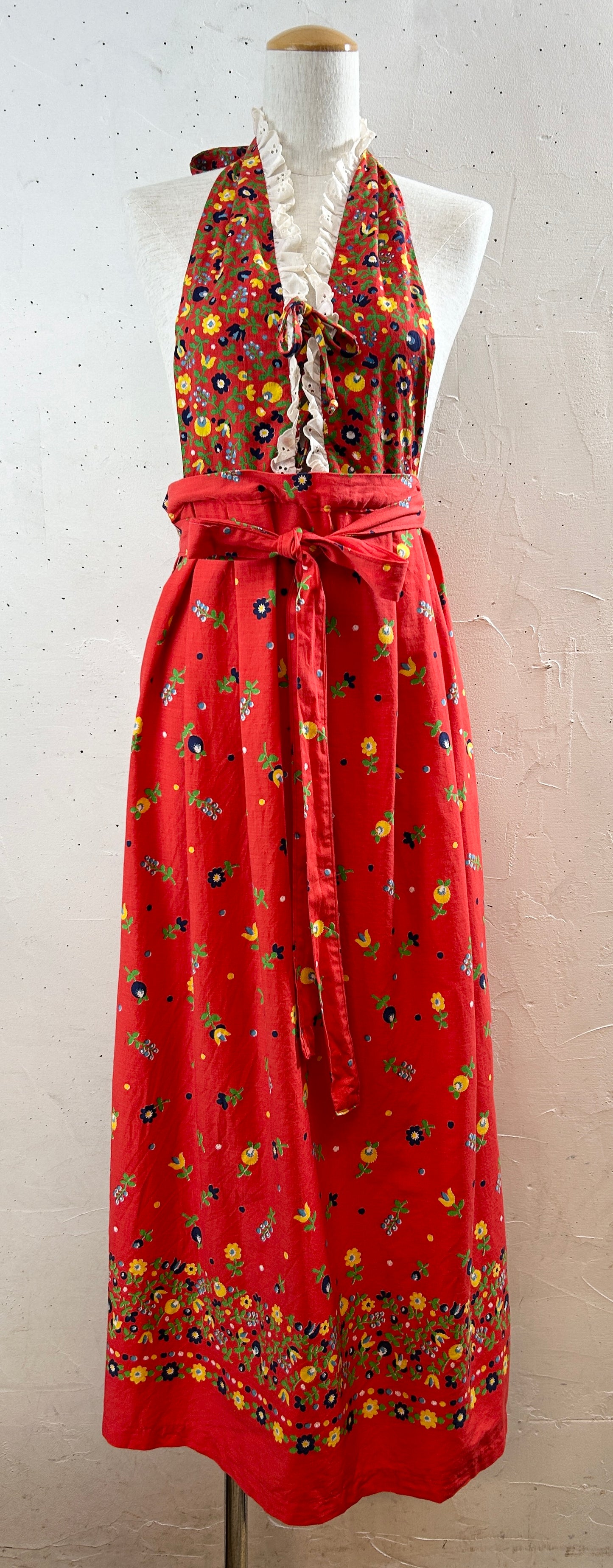 Vintage Dress ‘70s MADE IN USA [H30843]