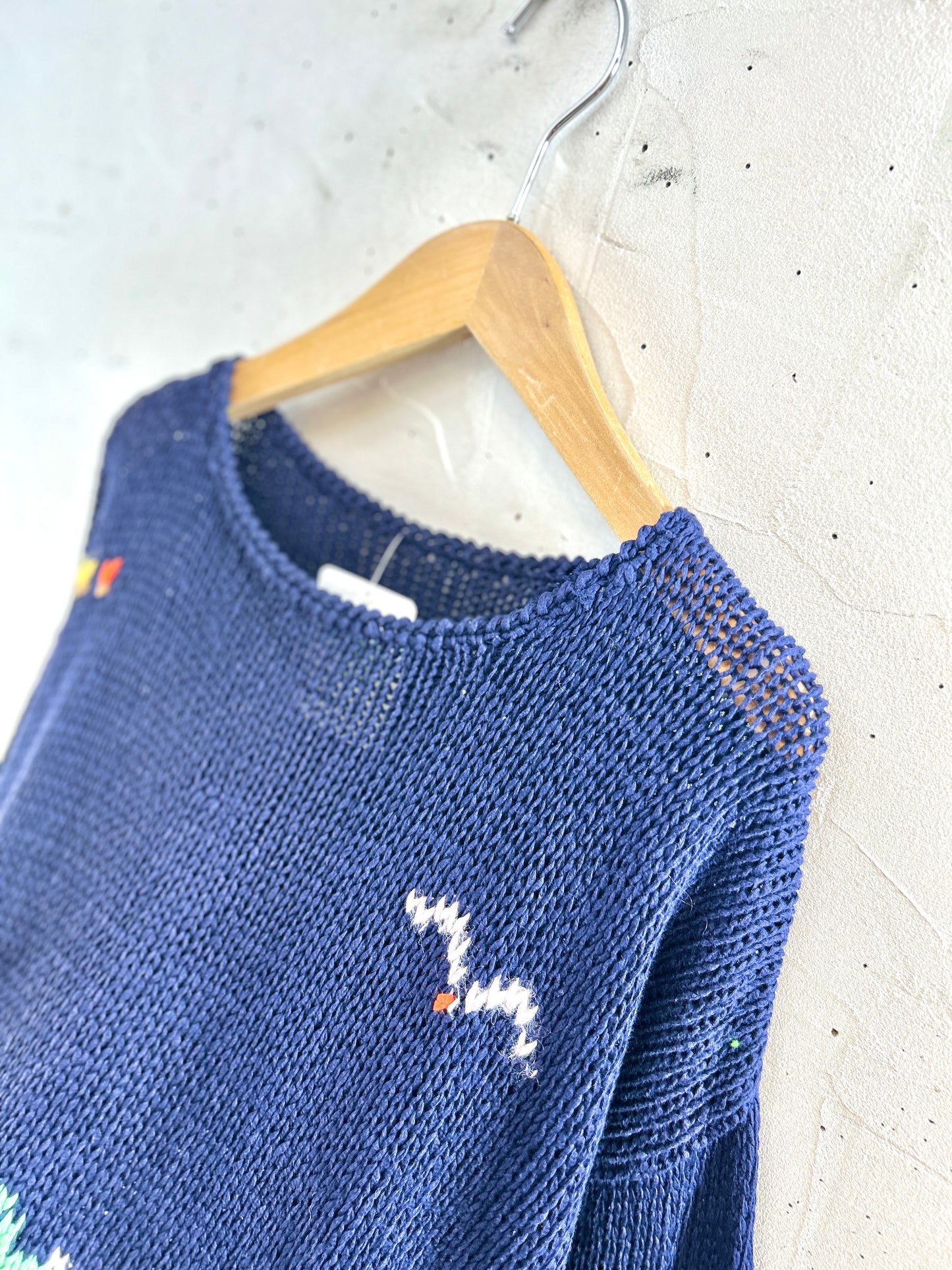 Vintage Cotton Hand Knit Sweater [J30667]