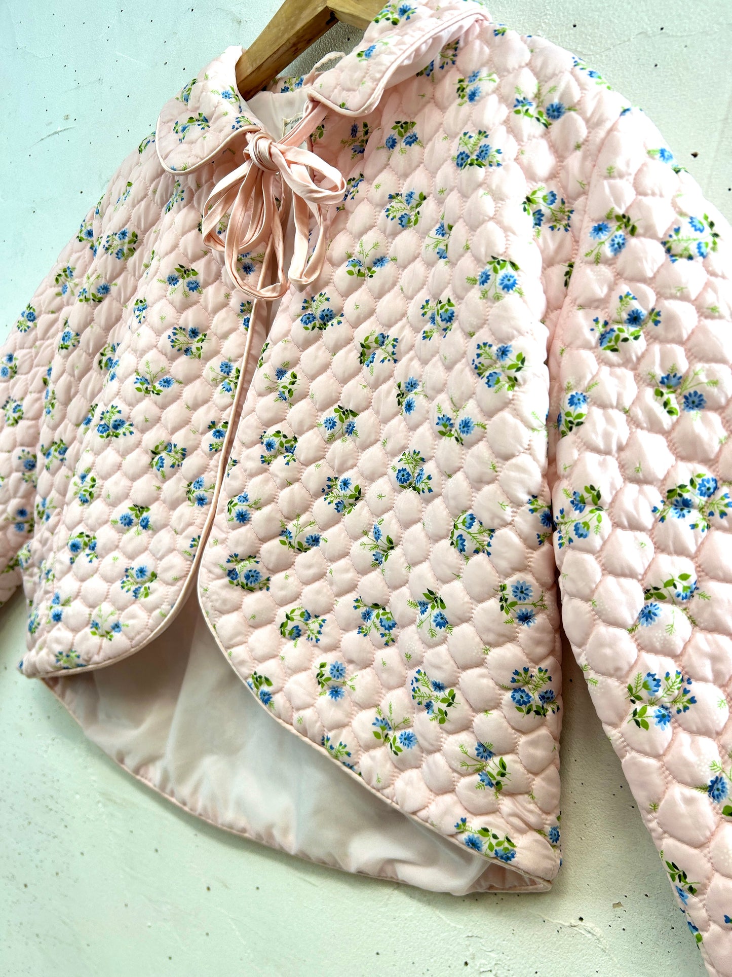 '60s Vintage Quilting Bed Jacket [L31054]