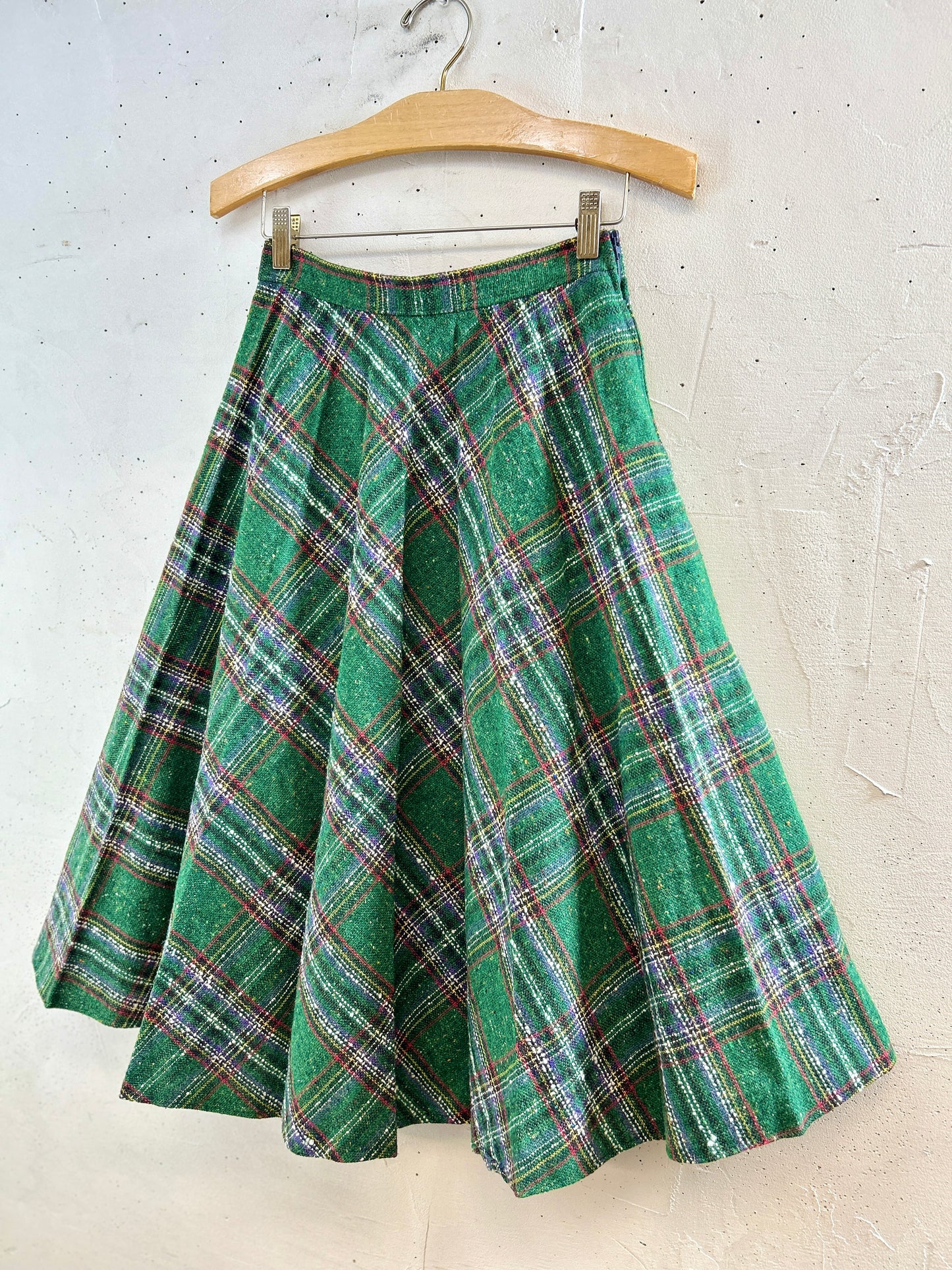 Vintage Plaid Skirt 〜C&A〜  [L30967]