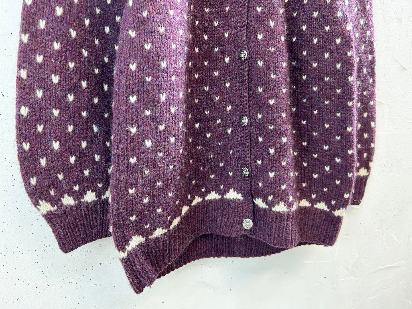 Vintage Nordic Knit Cardigan 〜DEANS OF Scotland〜 [K30924]