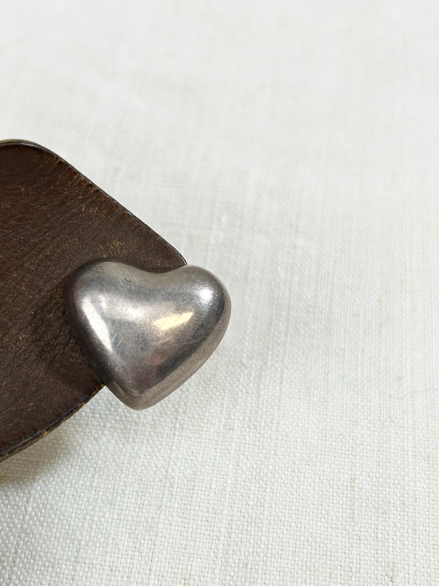 Vintage 925 Silver Heart Earrings (M) MADE IN MEXICO [I30263］