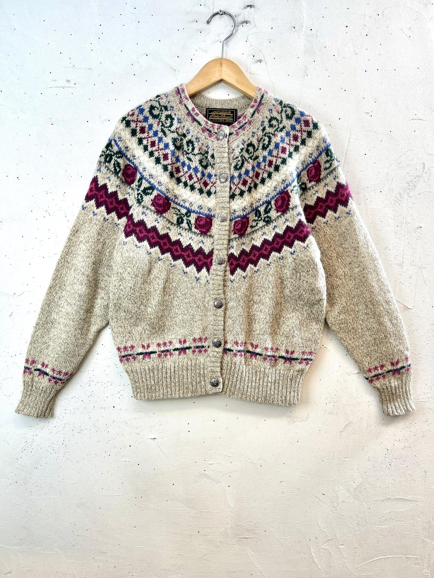 Vintage Nordic Knit Cardigan [J30618]
