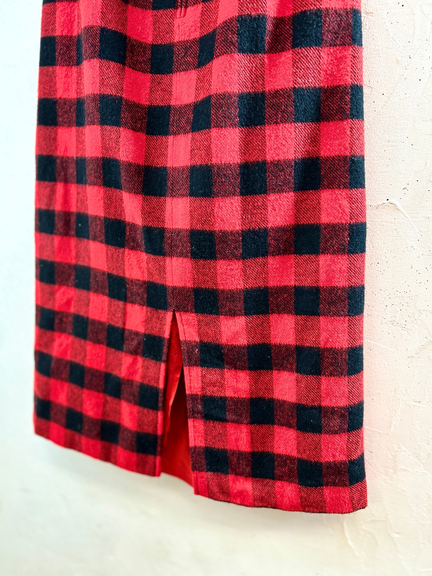 Vintage Plaid Skirt  MADE IN TURKEY  [K30835]