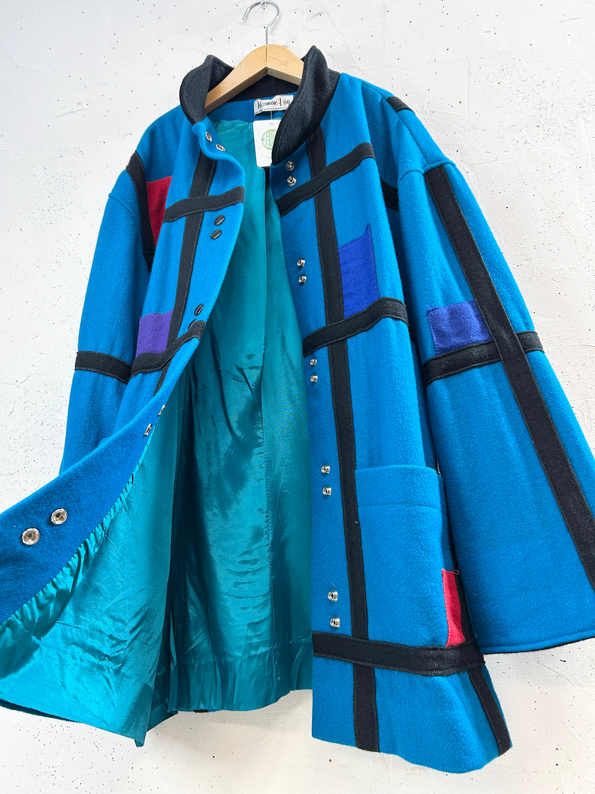 Vintage wool Mondrian Coat [J34123]