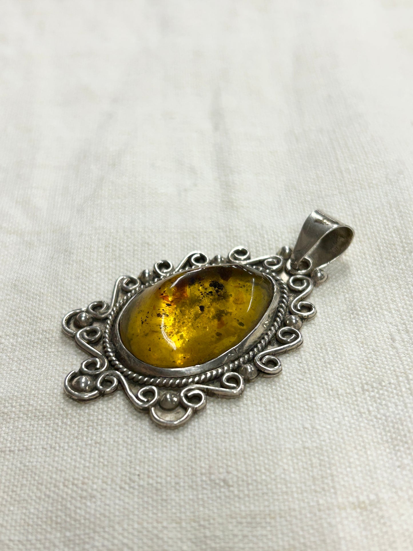 Vintage 925 Silver MEXICO Pendant Top [J30537]