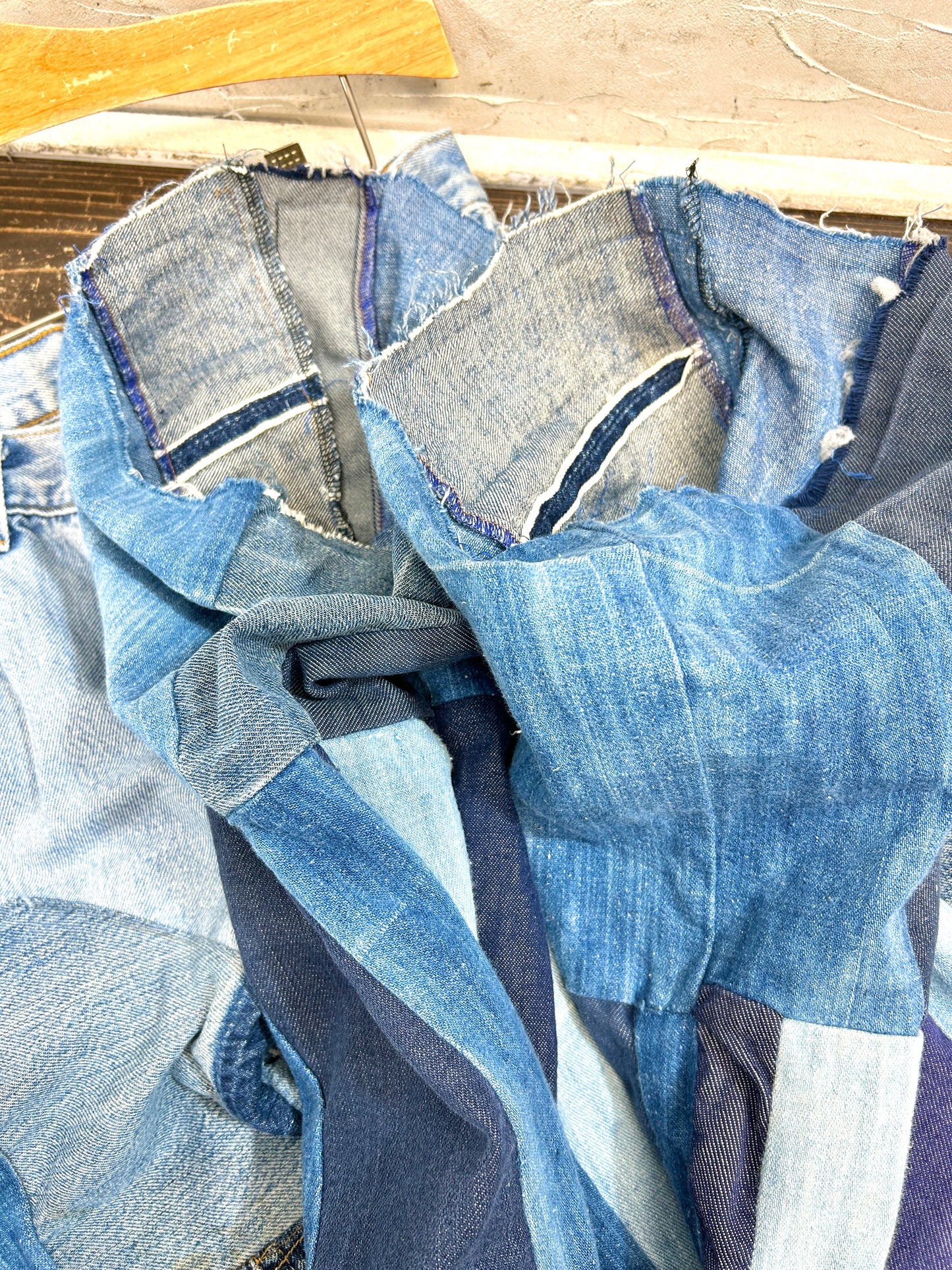Vintage Crazy Denim Patchwork Pants[F32634]