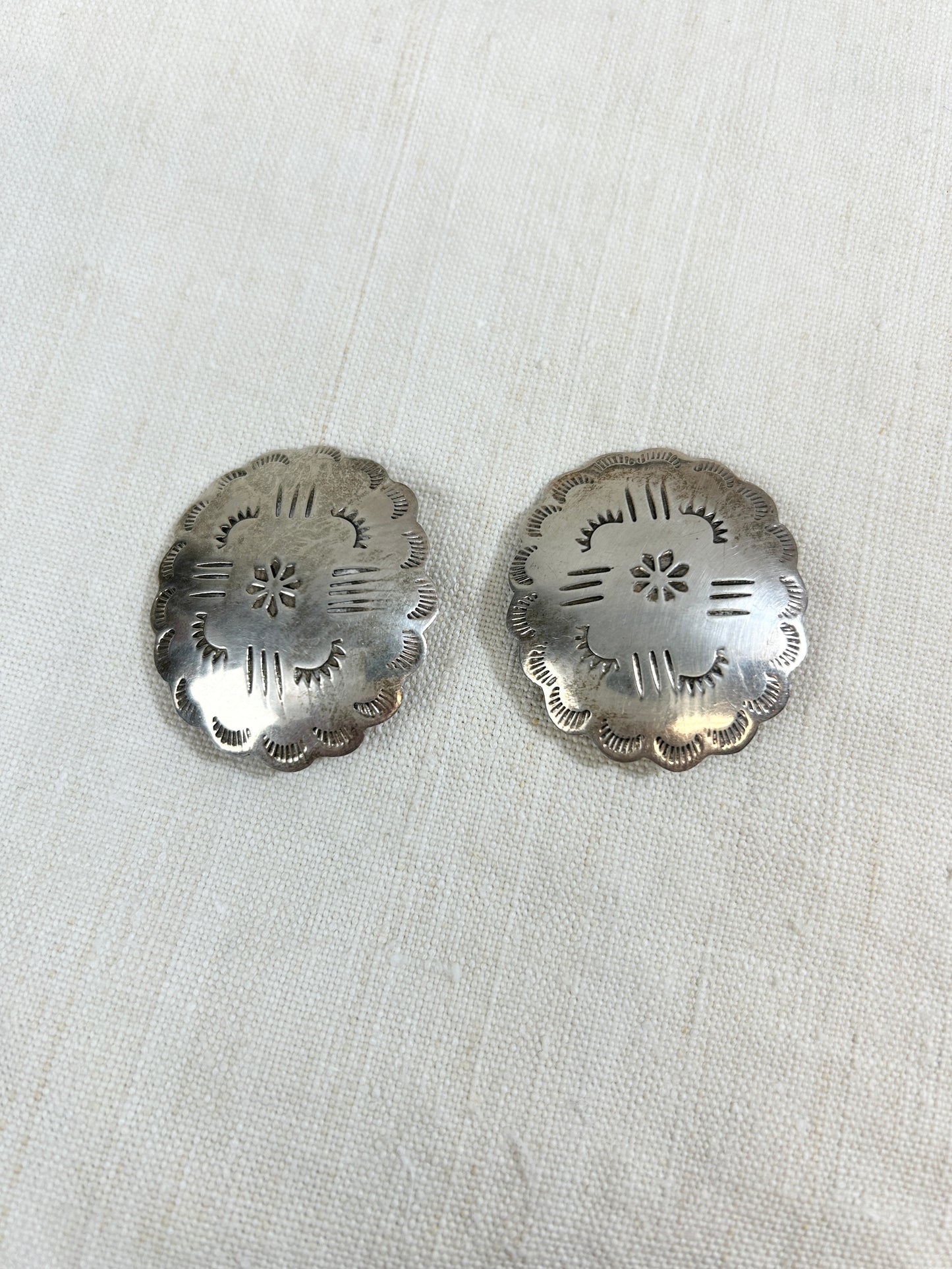 Vintage 925 Silver Earrings MADE IN MEXICO [I30261］