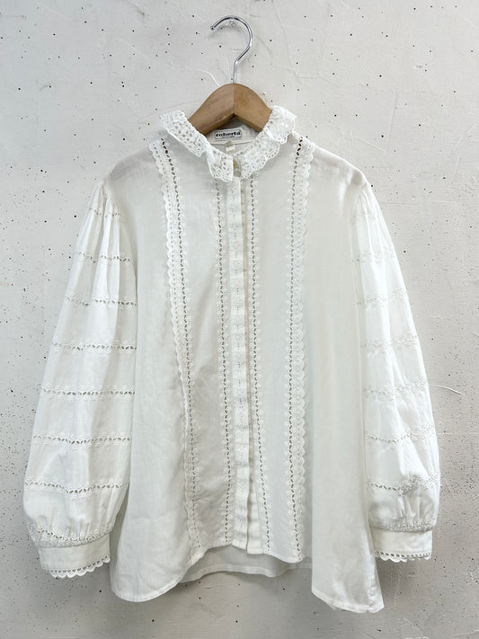 Vintage White Blouse [C31822]