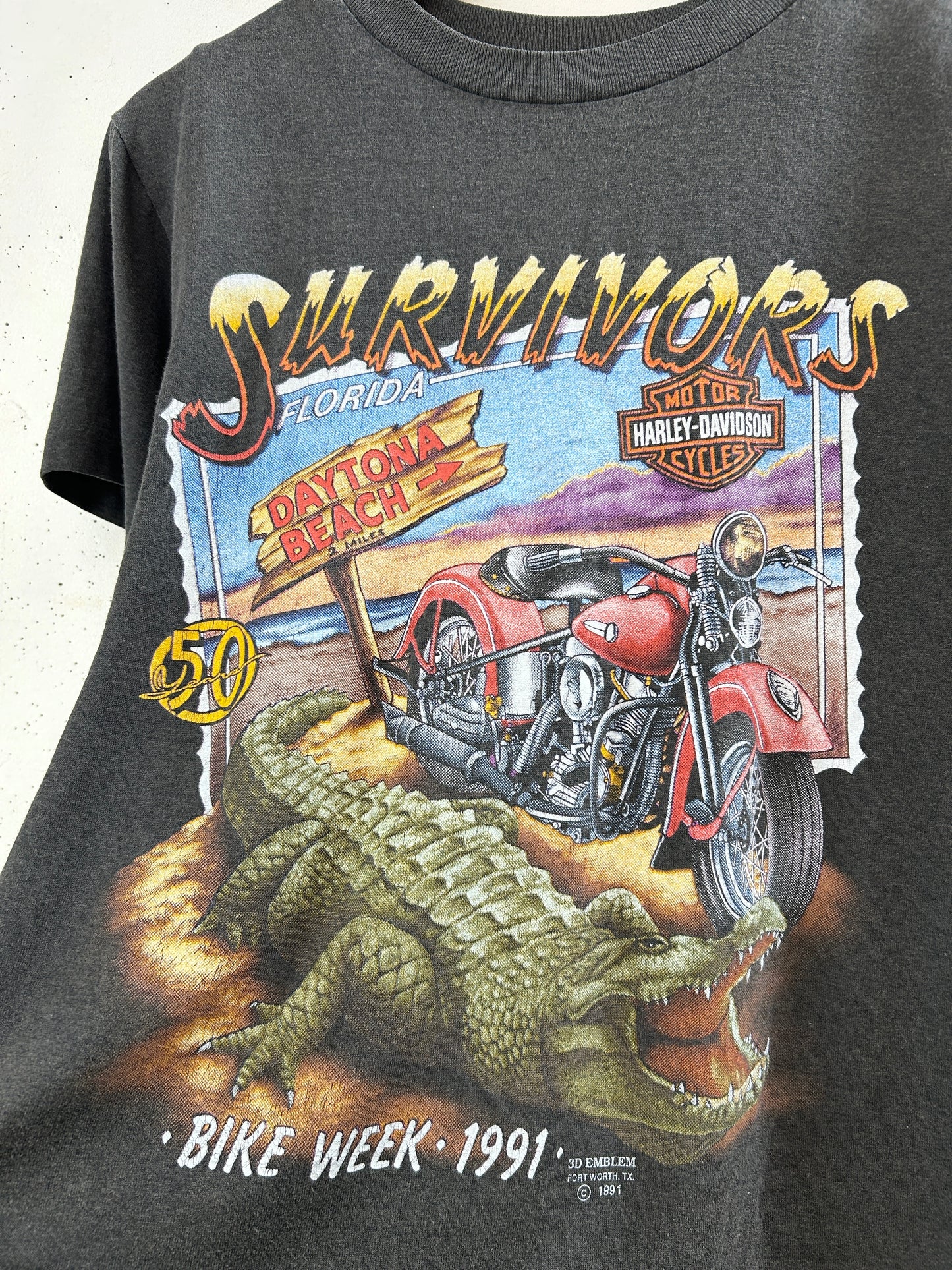 '90s Vintage T-Shirt 3D EMBLEM〜Harley Davidson〜 [G32987]
