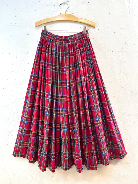 Vintage plaid Skirt [K30730]