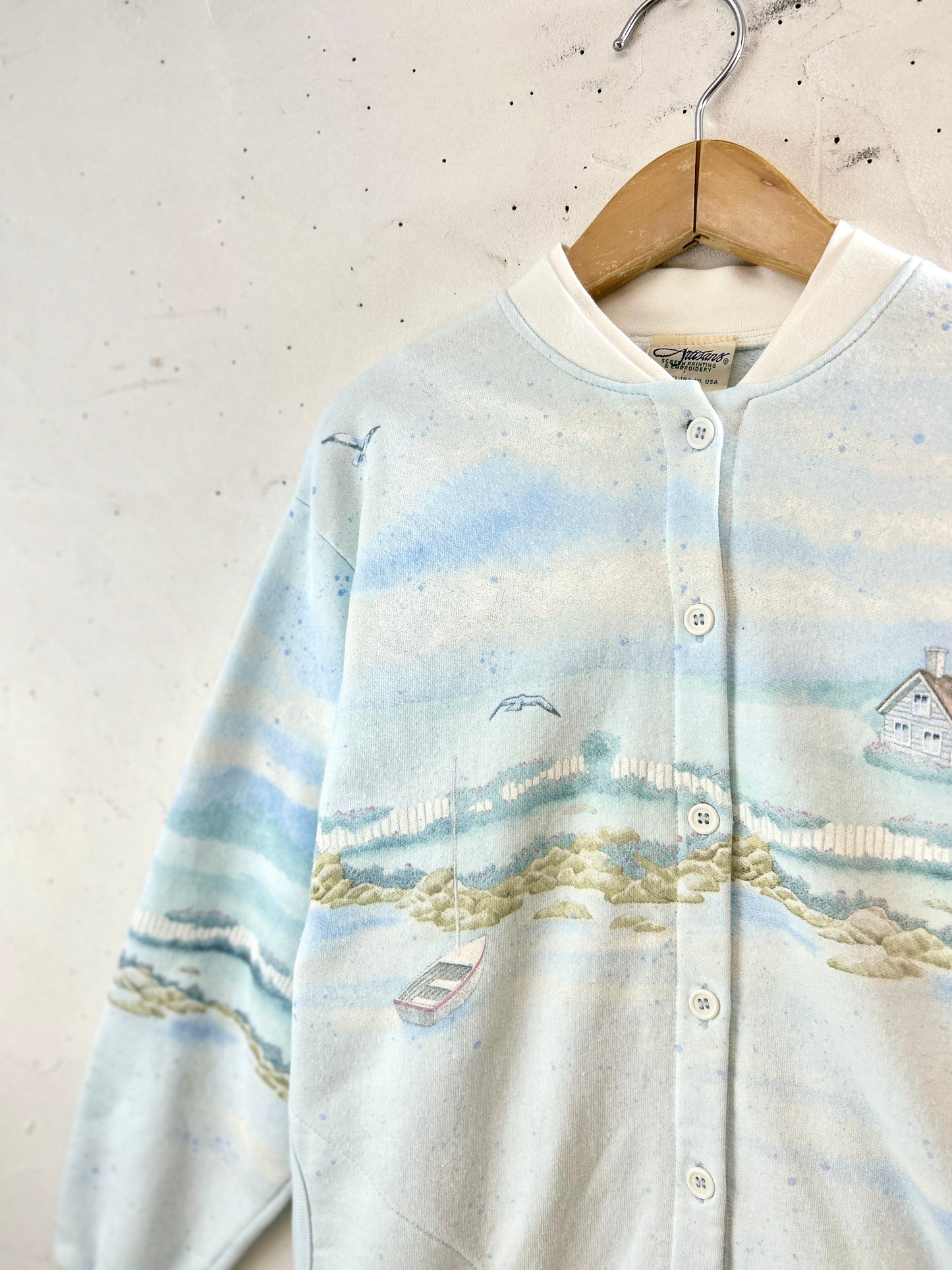 Vintage Sweat Cardigan MADE IN USA [J30589]