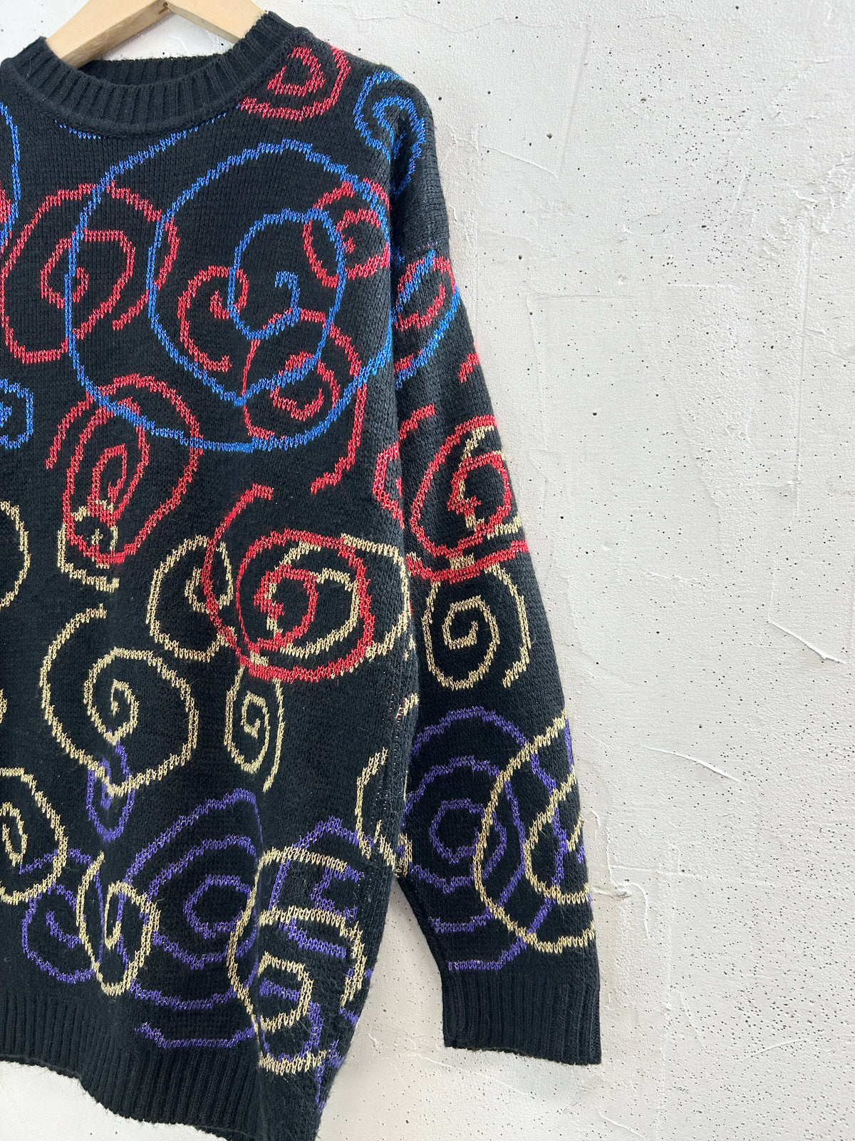 '80s Vintage Knit Sweater  [J34059]