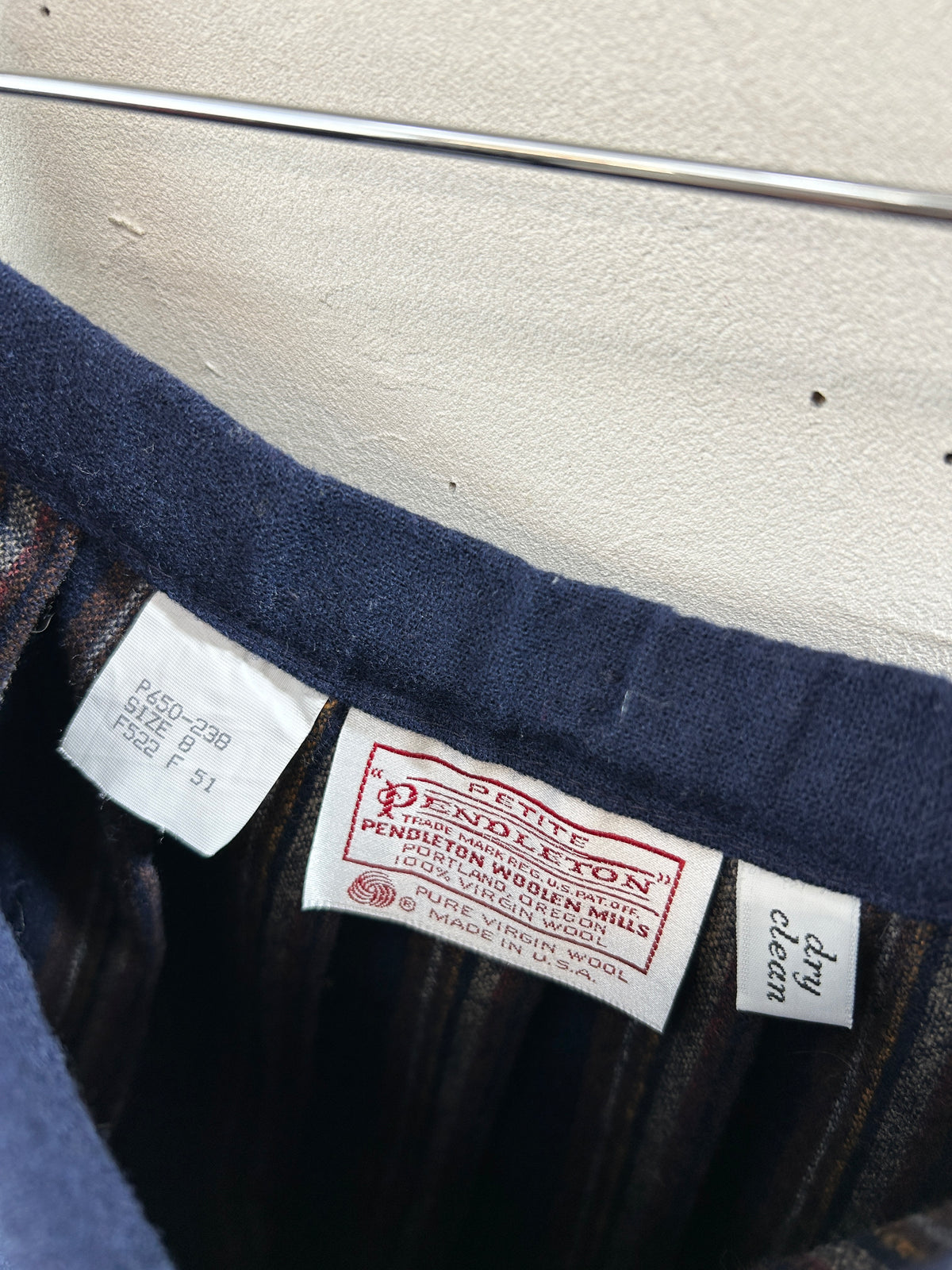 Vintage Plaid Skirt 〜Pendleton〜 [J34054]