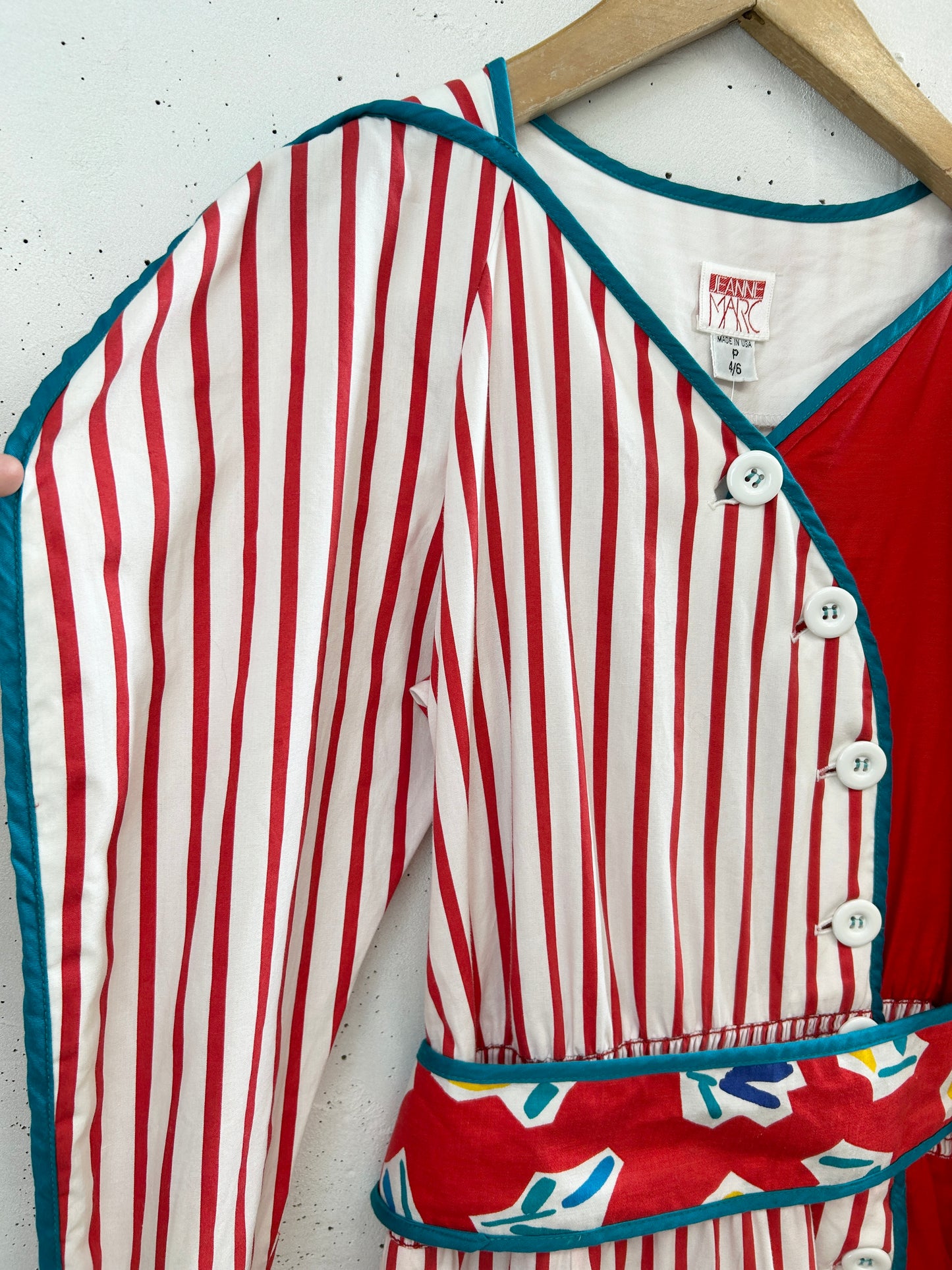 '80s Vintage Dress 〜JEANNE MARC〜 [H33607]