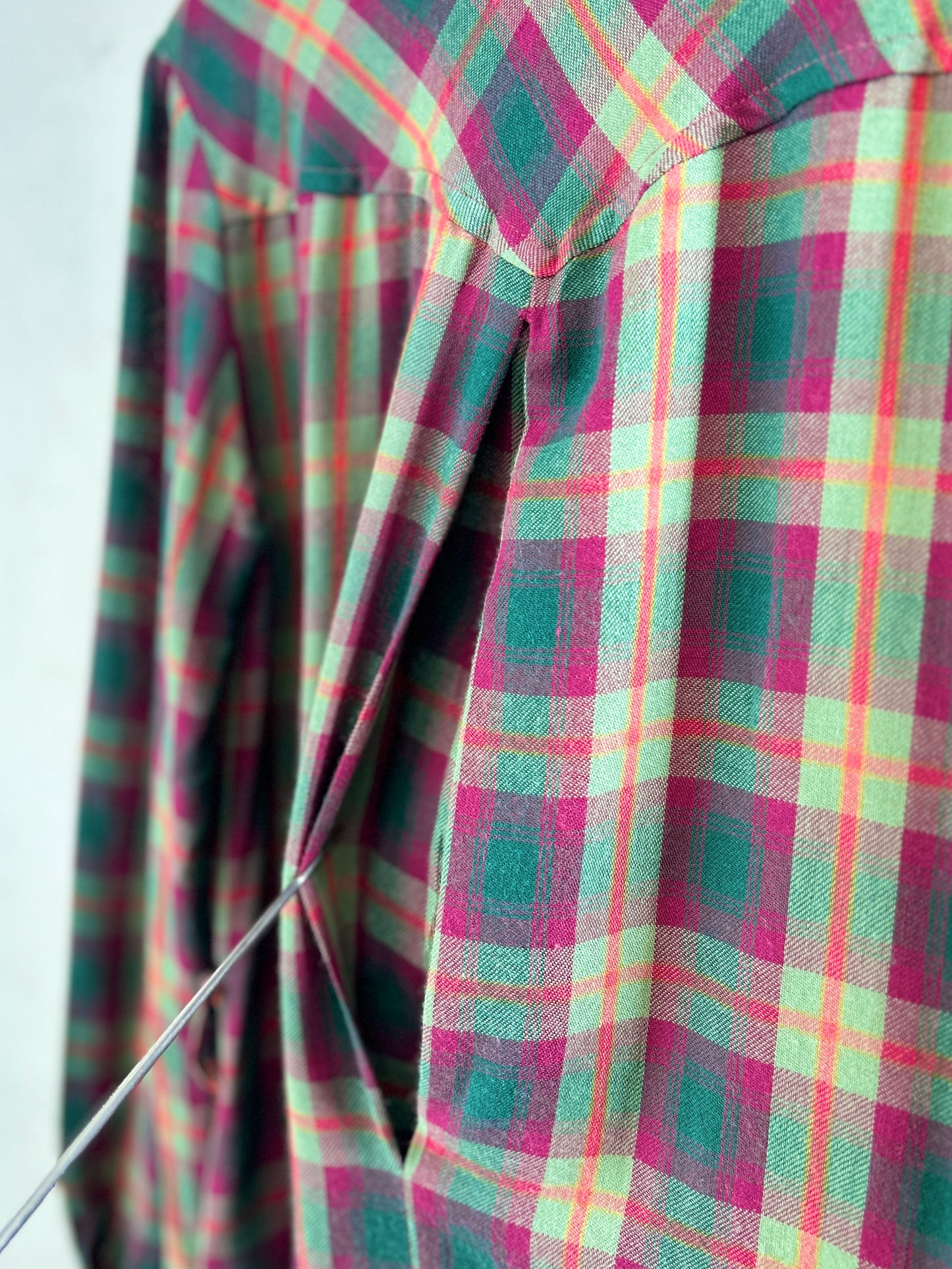 Vintage Plaid Dress MADE IN ITALY [K30894]