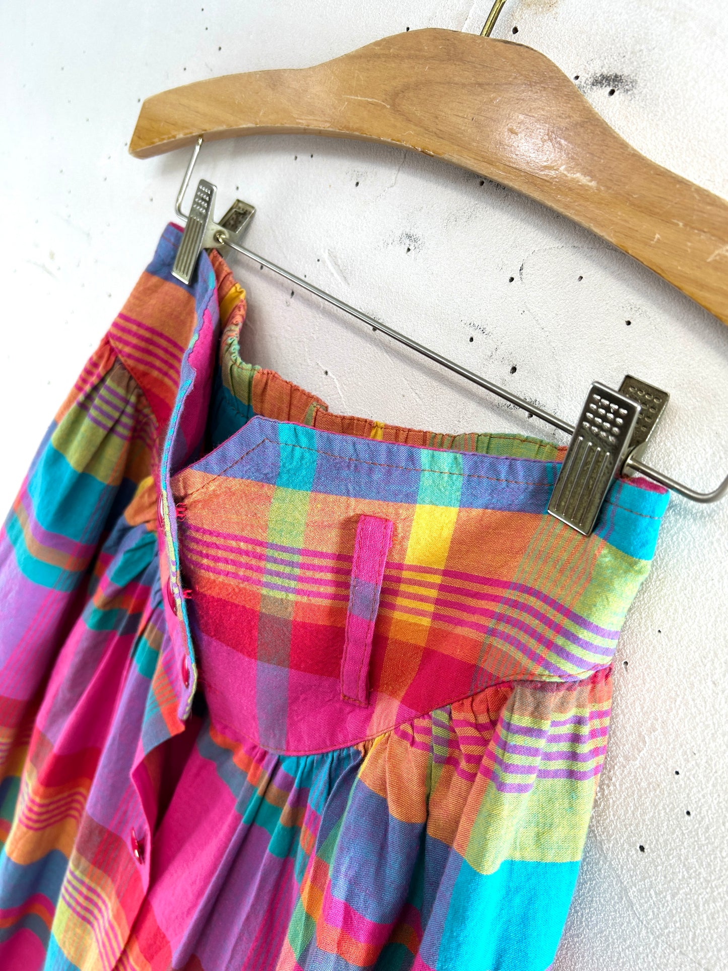 Vintage Plaid Skirt MADE IN FRANCE [D32194]