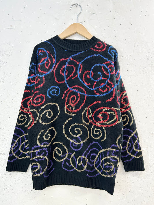 '80s Vintage Knit Sweater  [J34059]