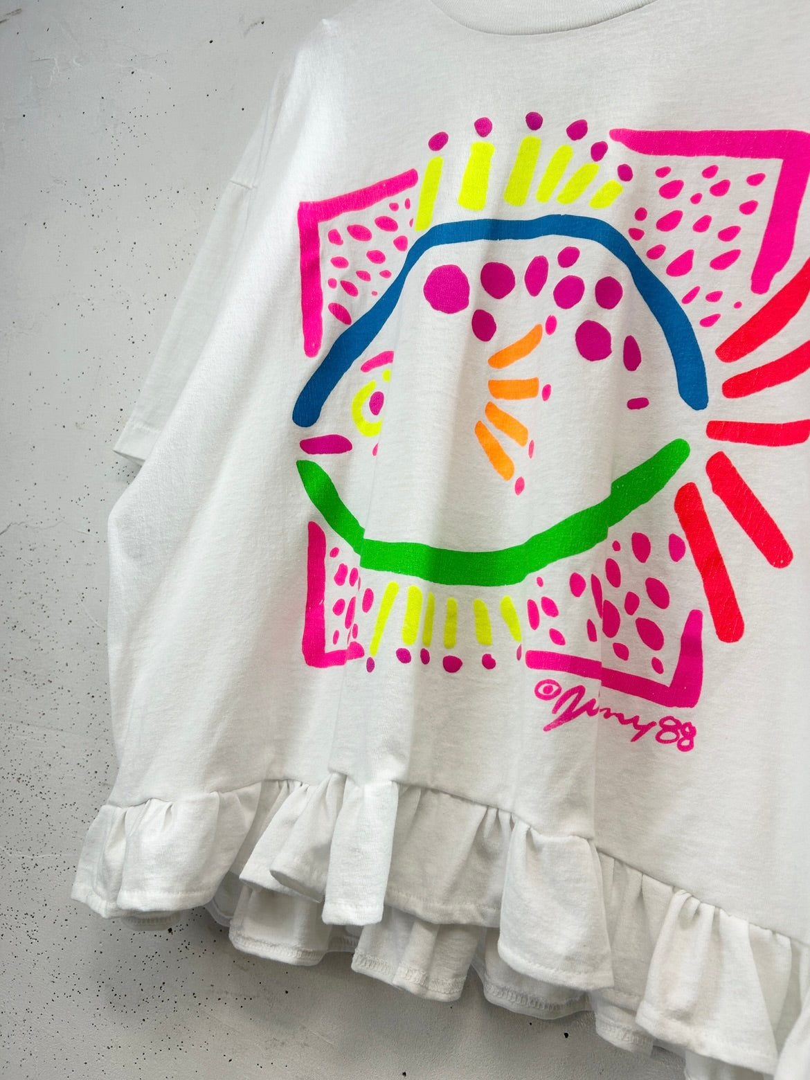 Vintage T Shirt 〜Funny dot CRAZY〜 [E32303]