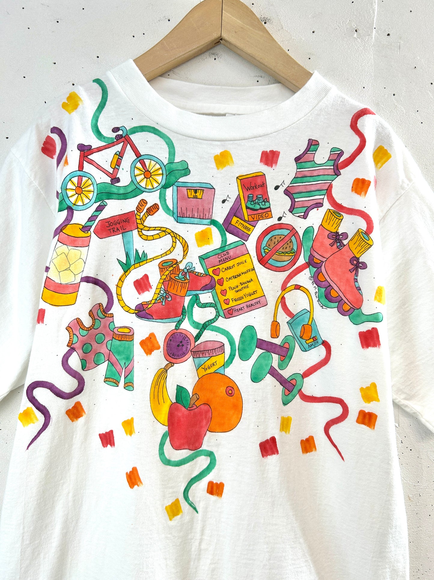 Vintage Hand Painted T-Shirt  MADE IN USA [F32762]