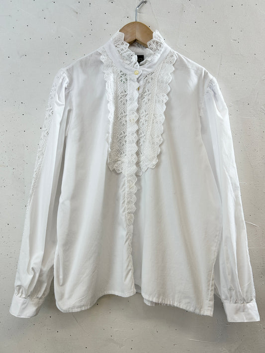 Vintage White Blouse [H30790]
