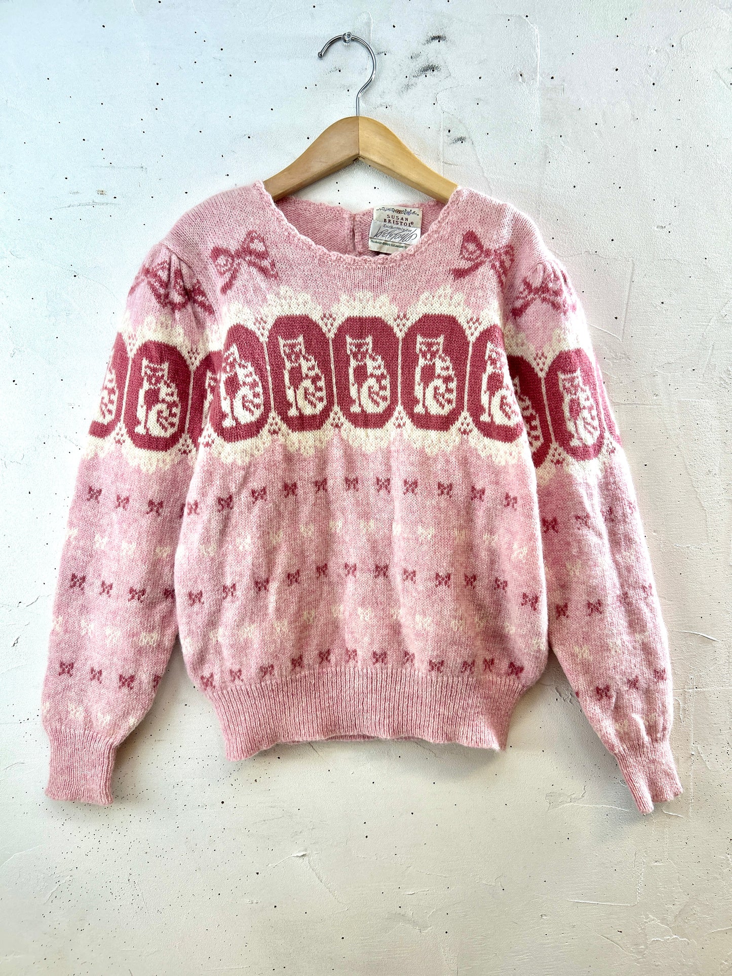'80sVintage Hand Knit Sweater 〜SUSAN BRISTOL〜 [J30488]