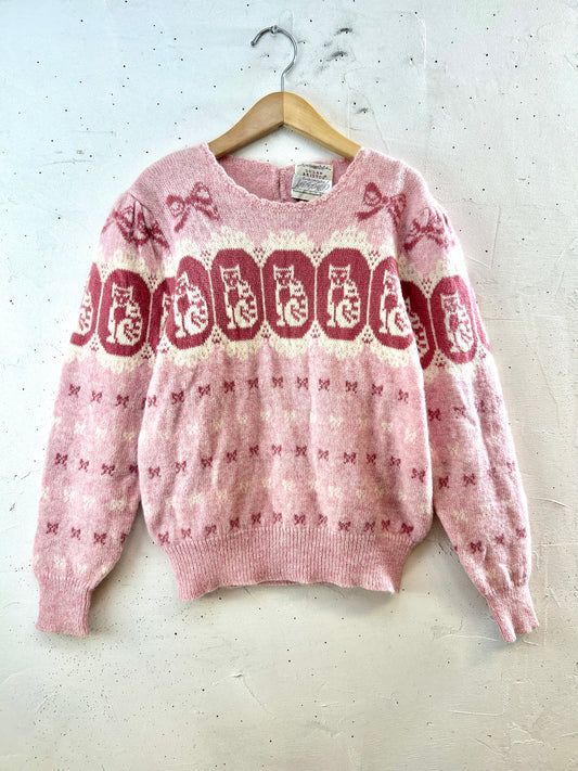 '80sVintage Hand Knit Sweater 〜SUSAN BRISTOL〜 [J30488]