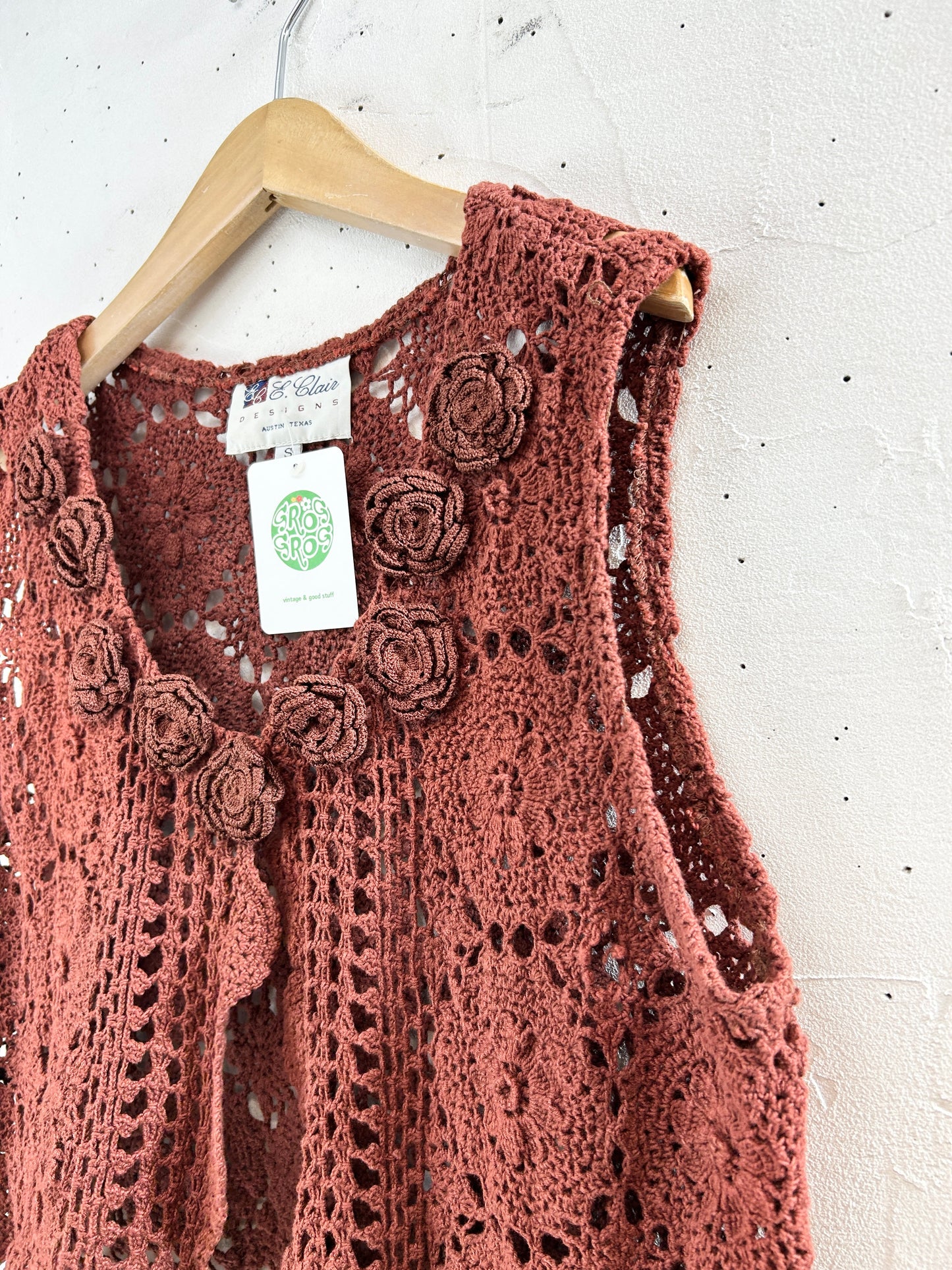 Vintage Crochet Vest 〜MADE IN USA〜 [J30543]