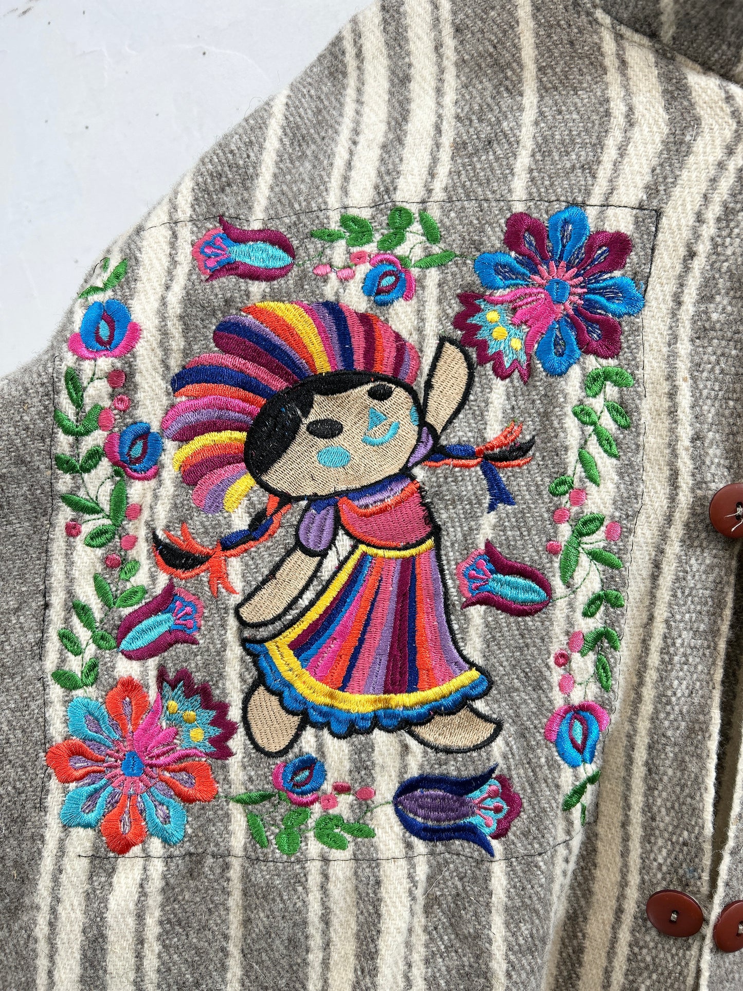 Vintage Wool Poncho  [A31391]