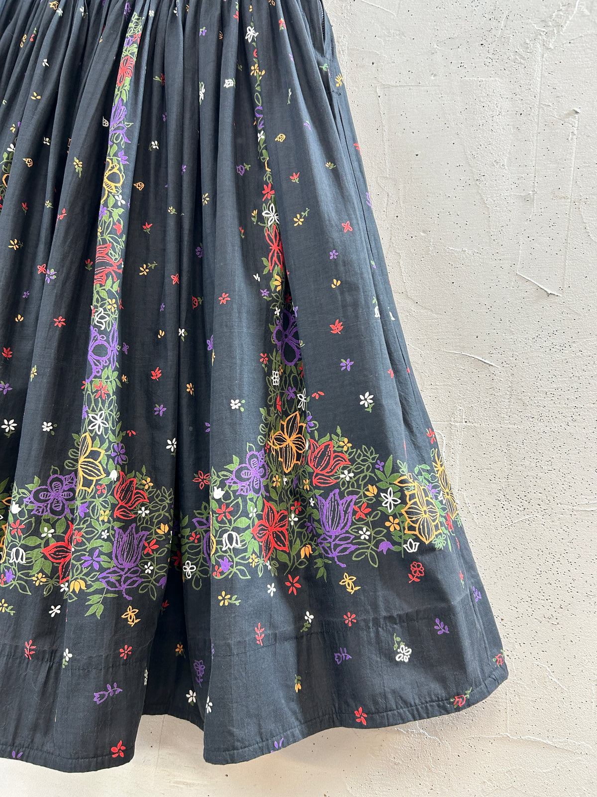 '50s Vintage End Pattern Skirt [J34111]